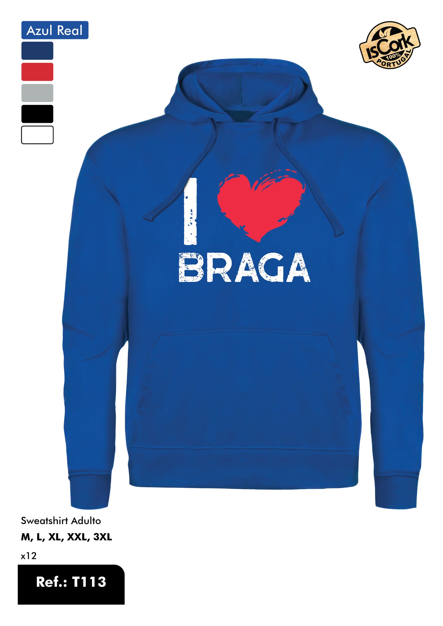Sweatshirt Adulto - Ref. T113 - Padrão G1034 - Braga