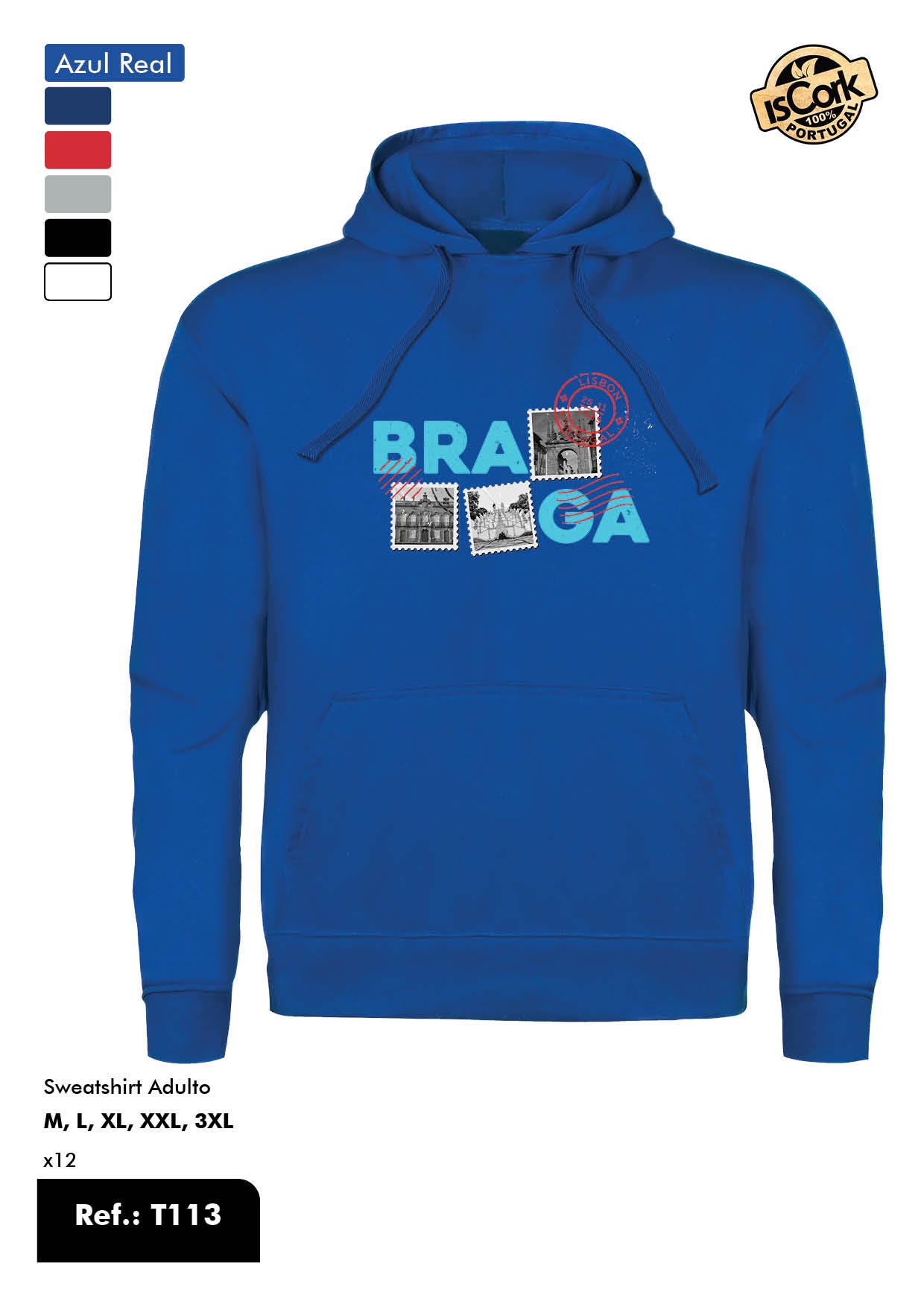 Sweatshirt Adulto - Ref. T113 - Padrão T603 - Braga
