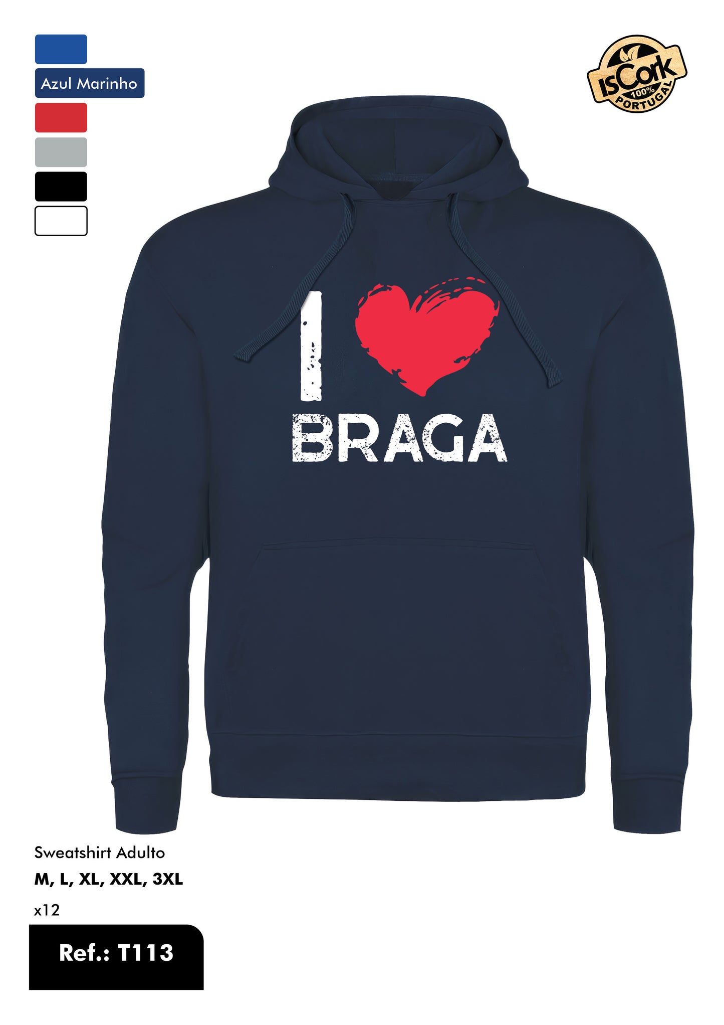Sweatshirt Adulto - Ref. T113 - Padrão G1034 - Braga