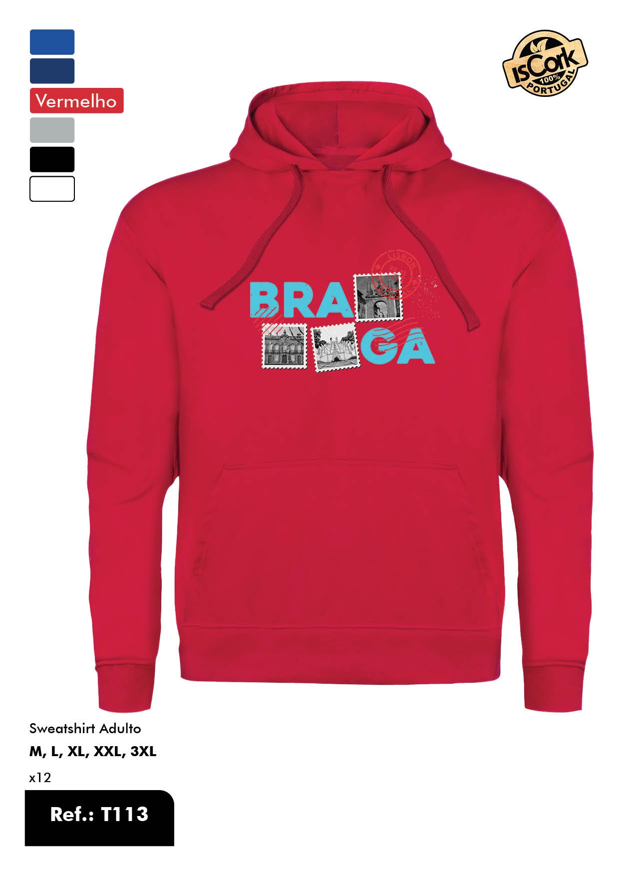 Sweatshirt Adulto - Ref. T113 - Padrão T603 - Braga