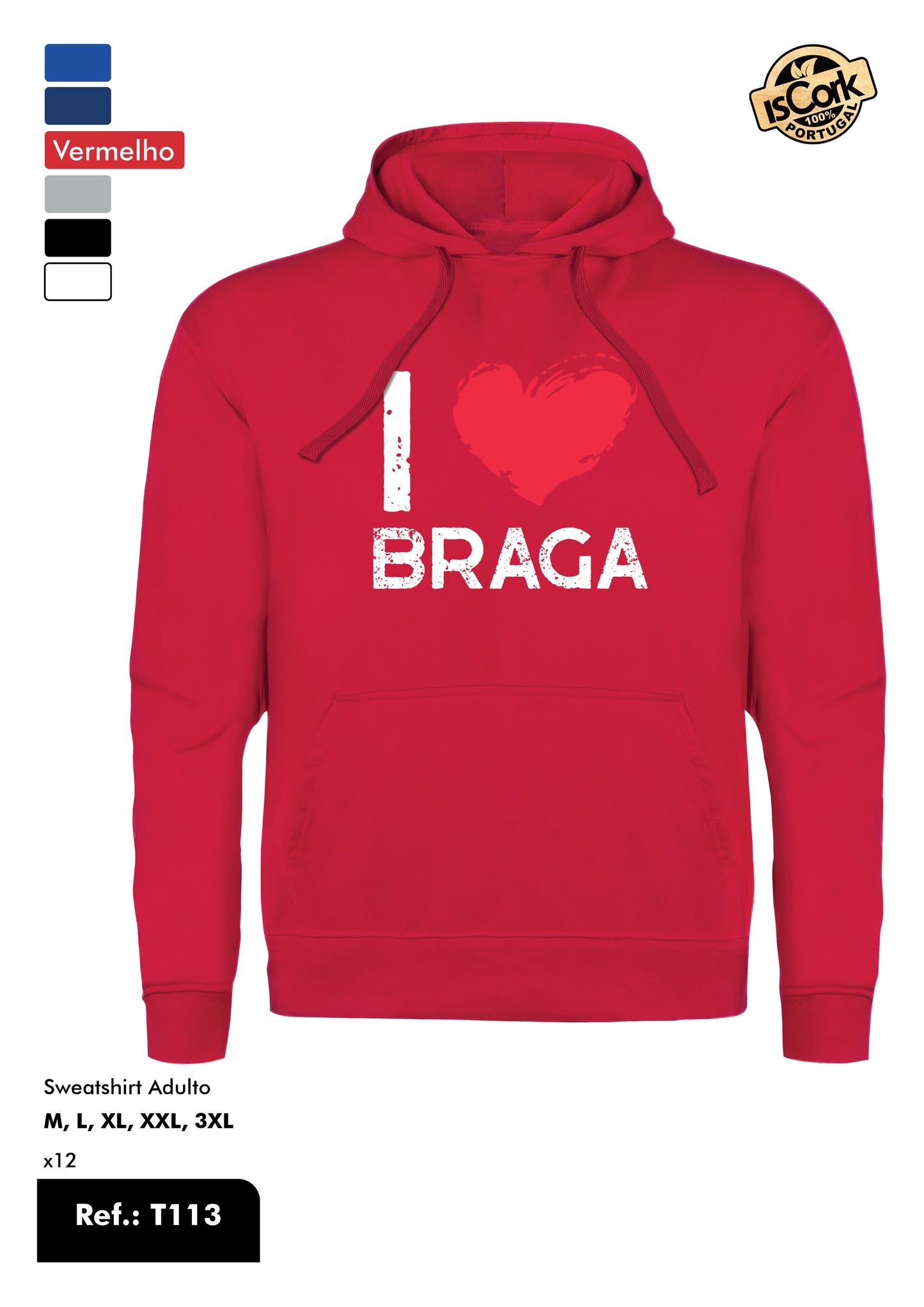 Sweatshirt Adulto - Ref. T113 - Padrão G1034 - Braga