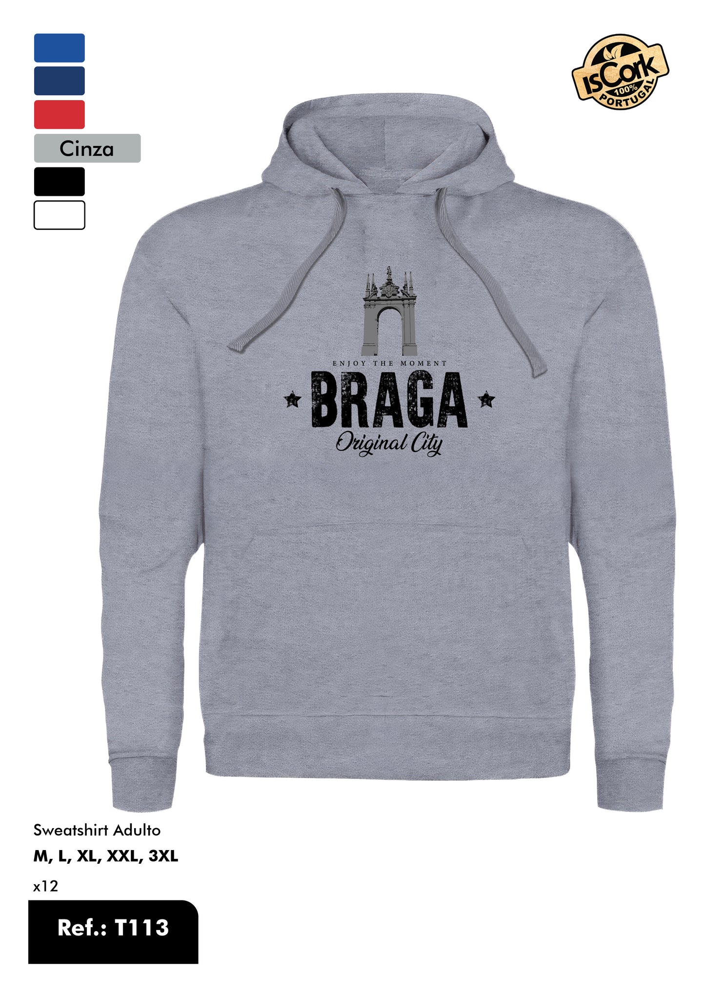 Sweatshirt Adulto - Ref. T113 - Padrão T39 - Braga
