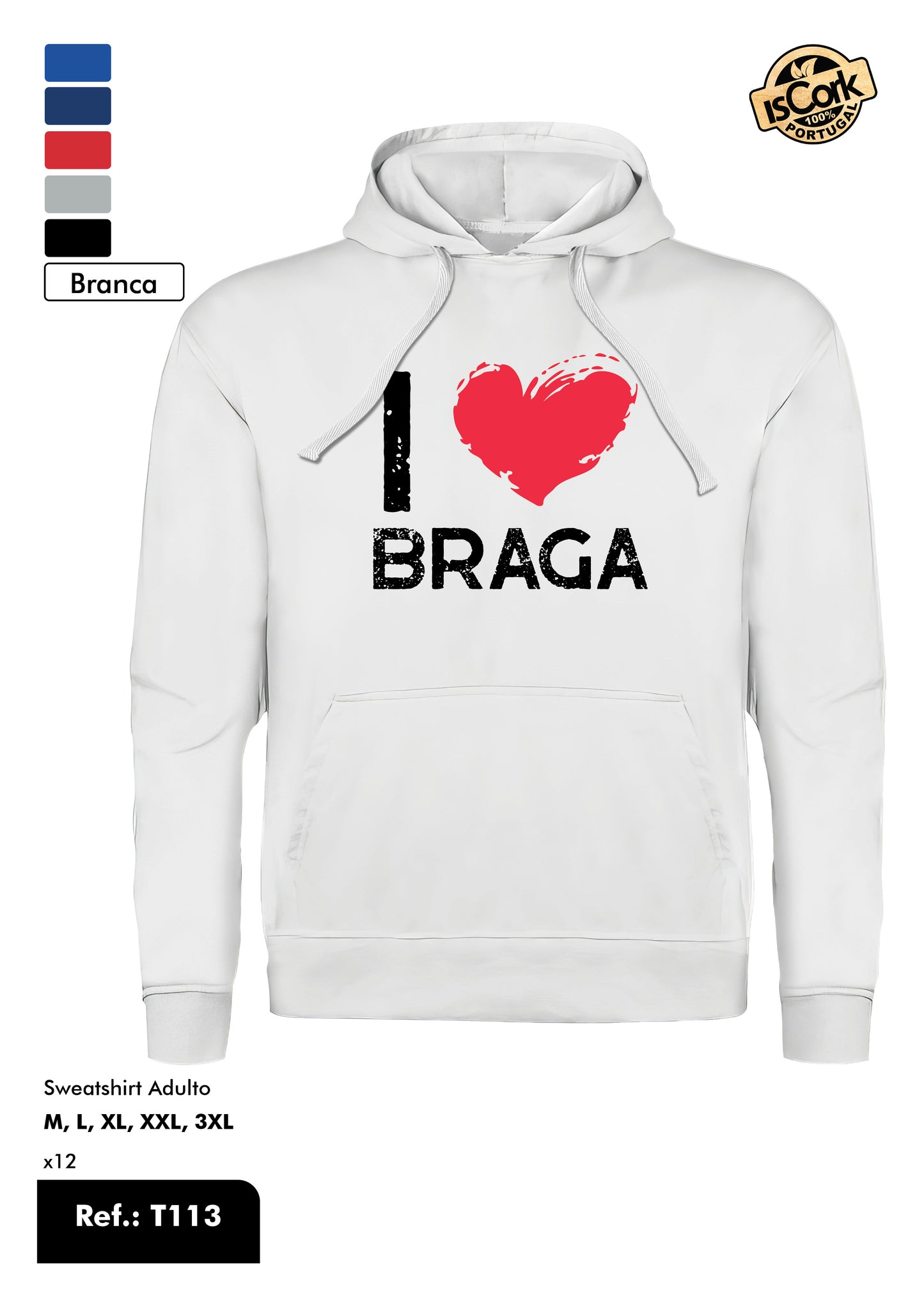 Sweatshirt Adulto - Ref. T113 - Padrão G1034 - Braga