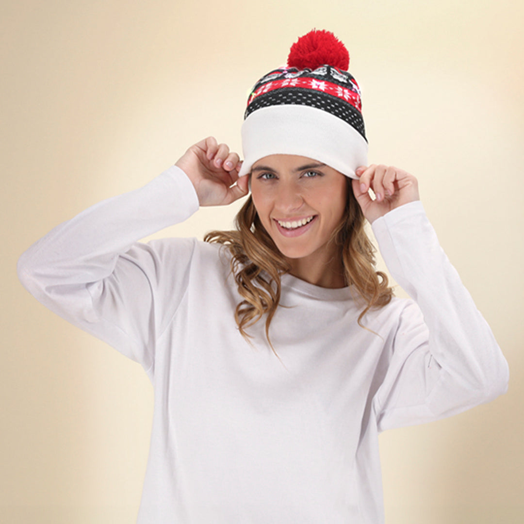 Gorro com Luz Natalício