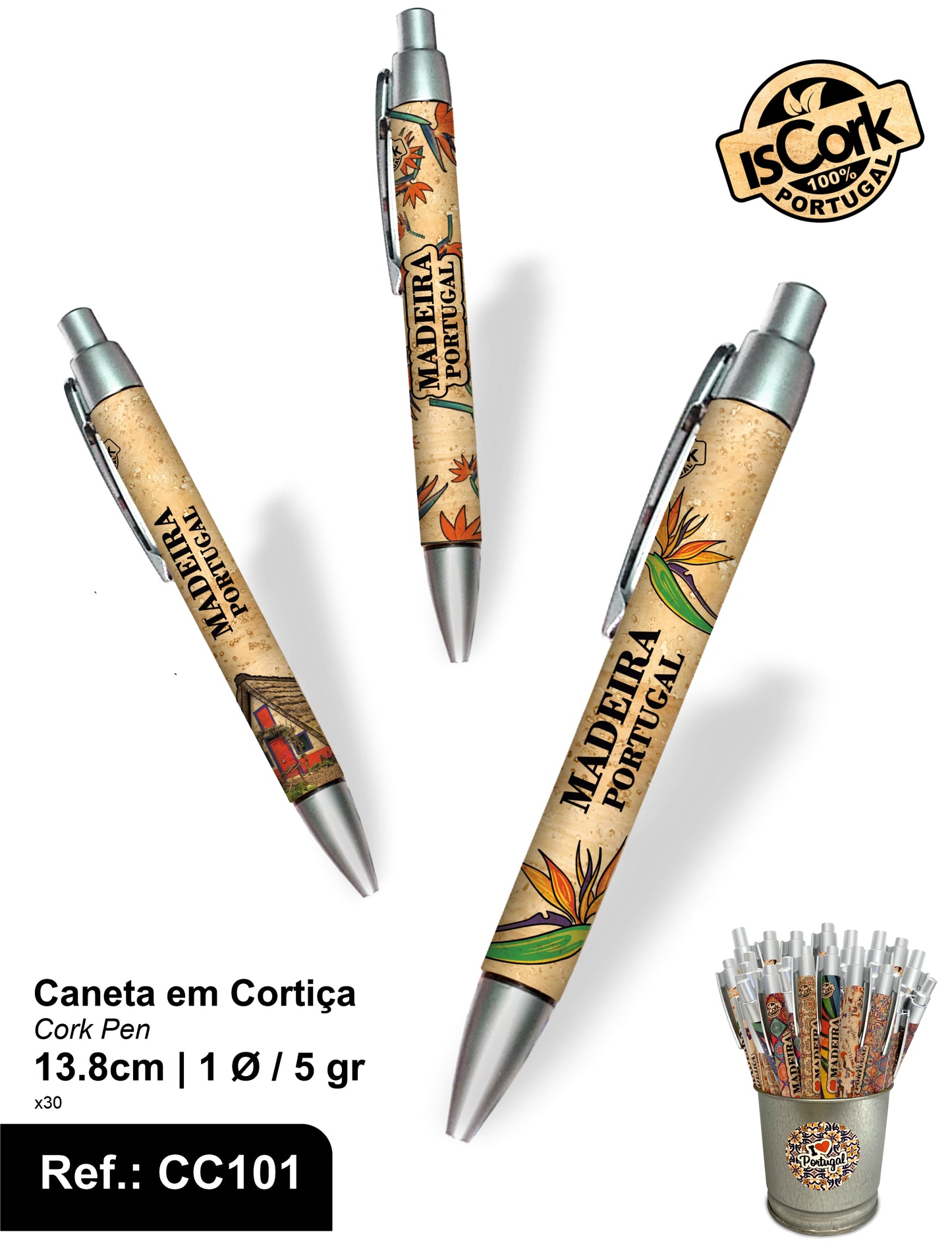 Caneta em Cortiça Madeira