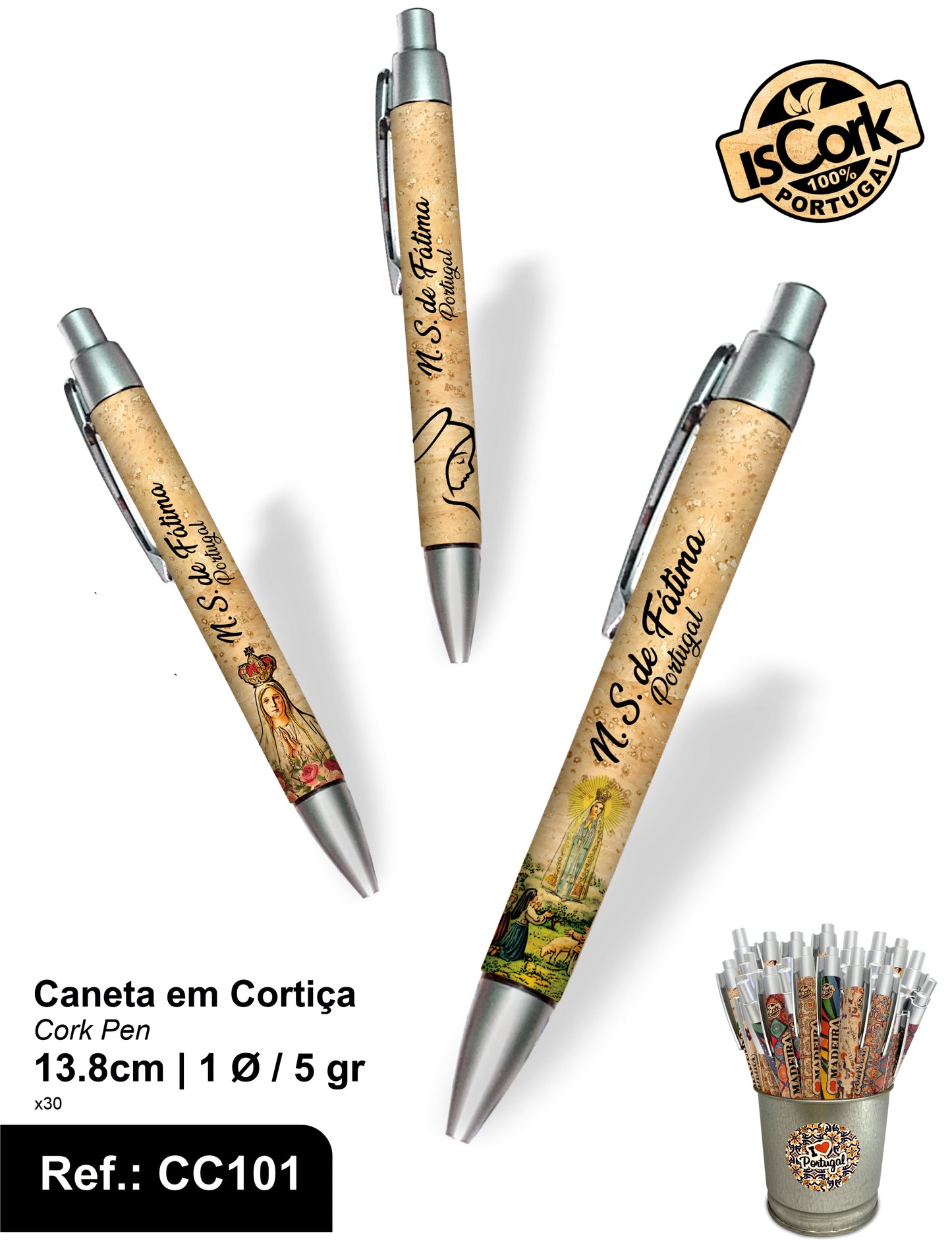 Caneta em Cortiça Fátima