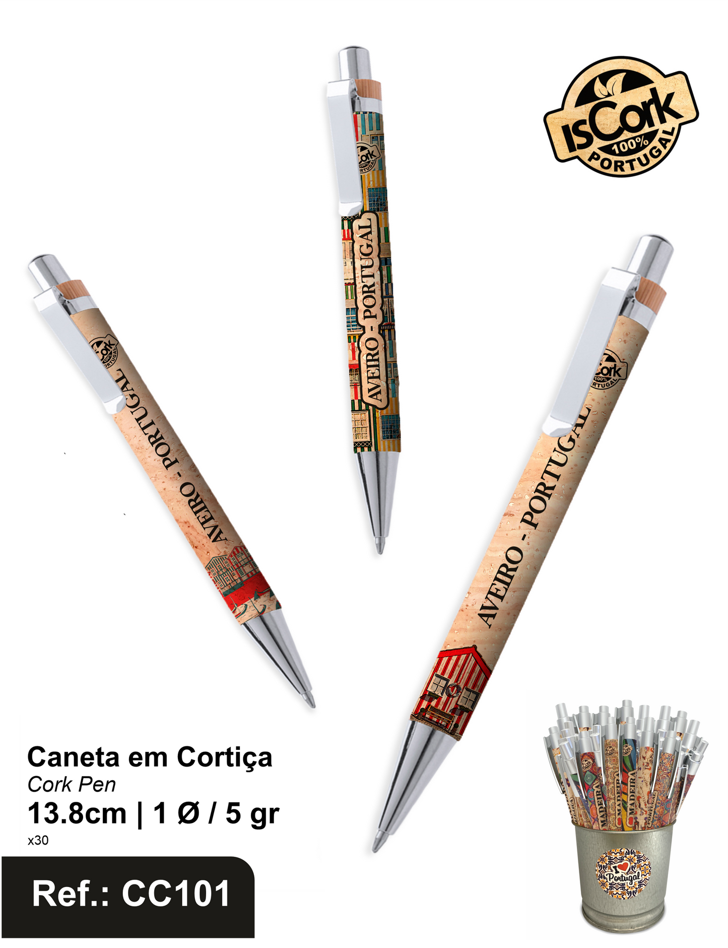 Caneta em Cortiça Aveiro