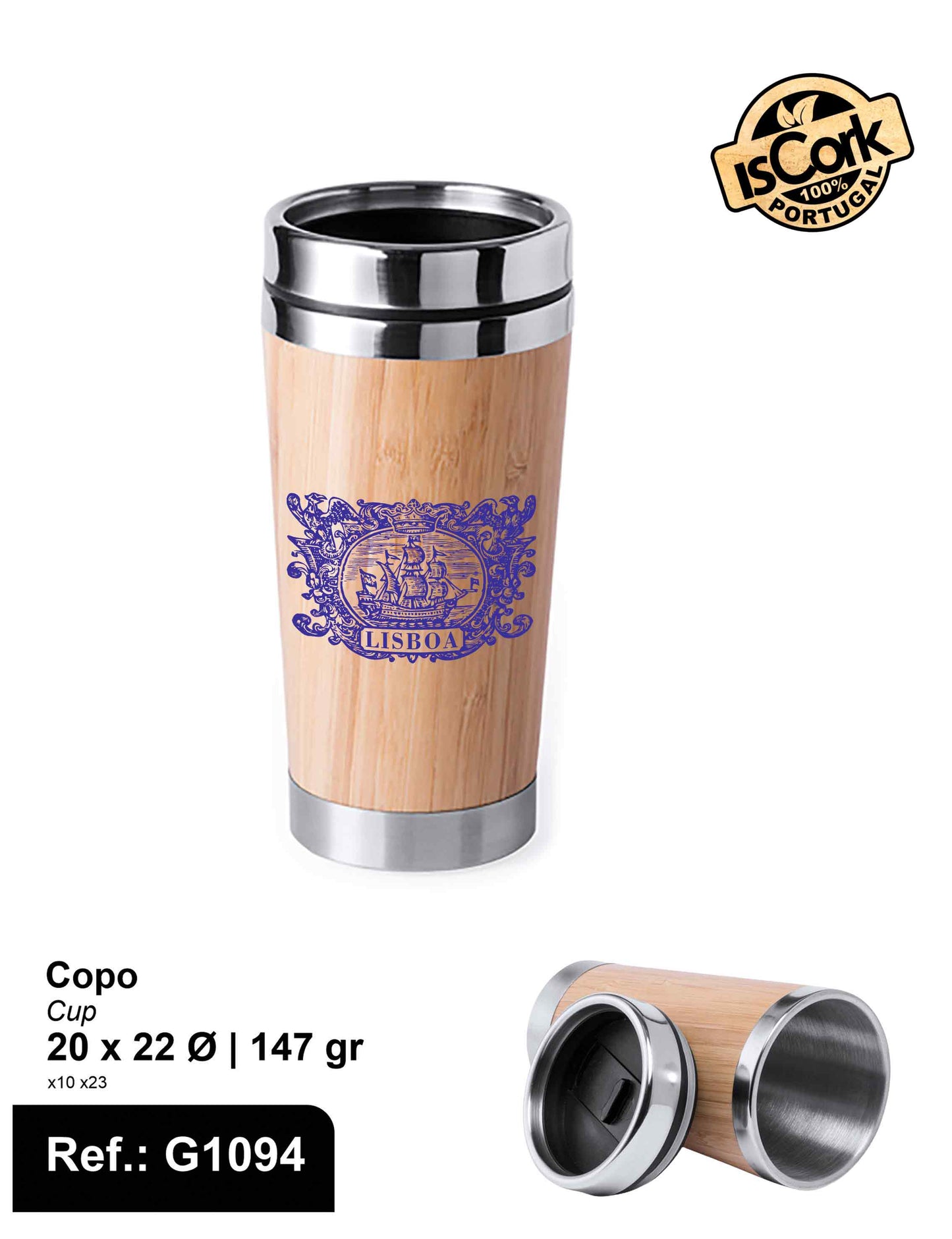 Copo Bambu Lisboa G1094