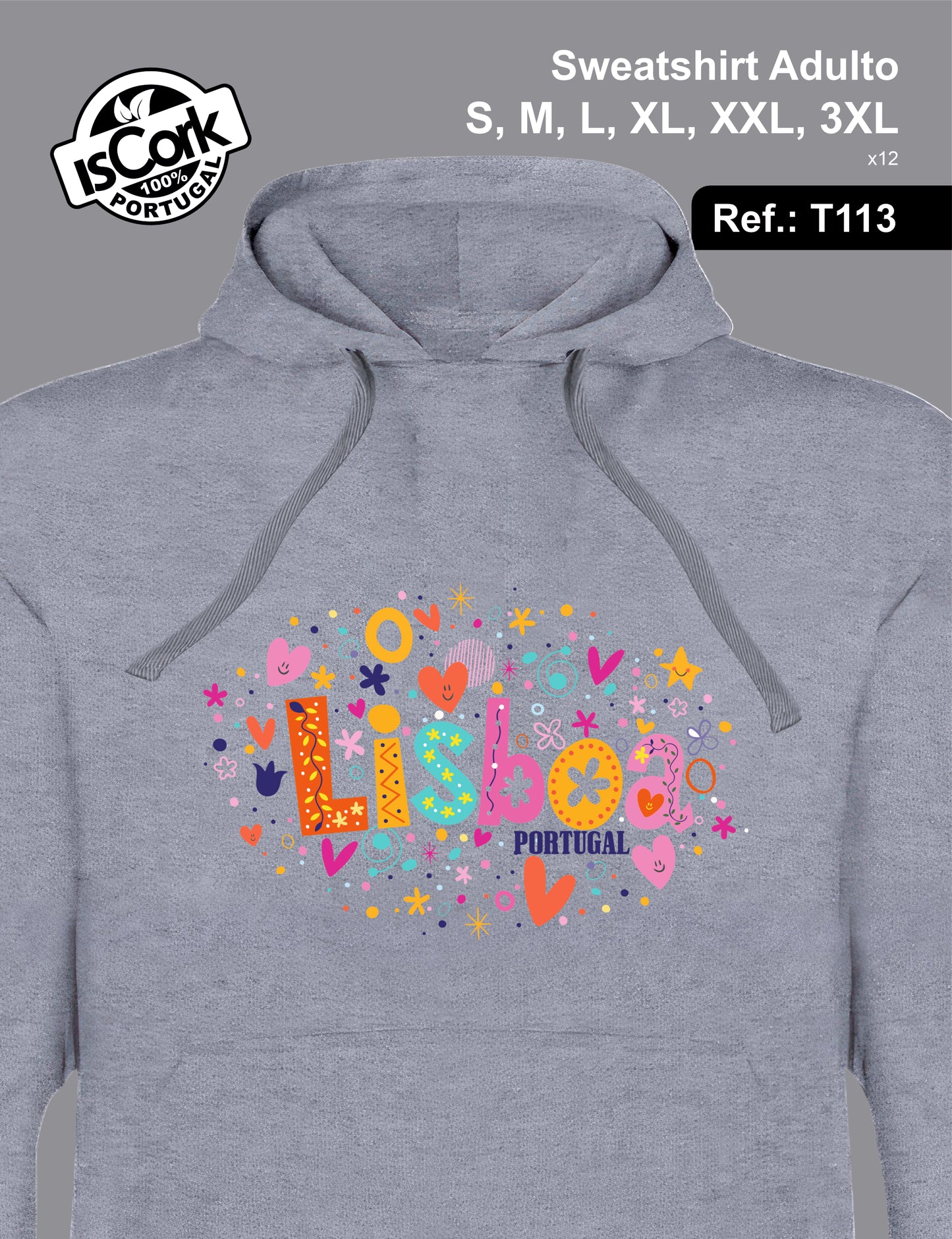 Sweatshirt Adulto Lisboa G1019