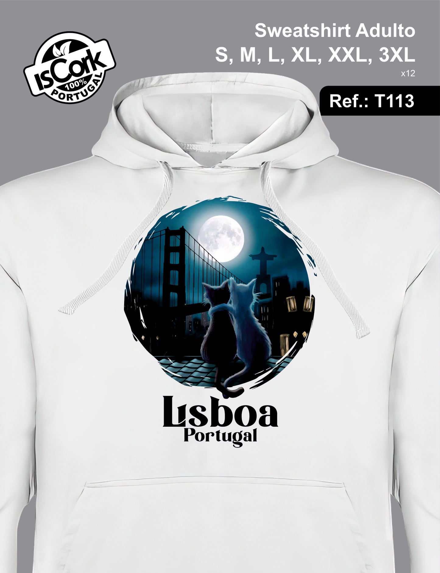 Sweatshirt Adulto Lisboa G1023