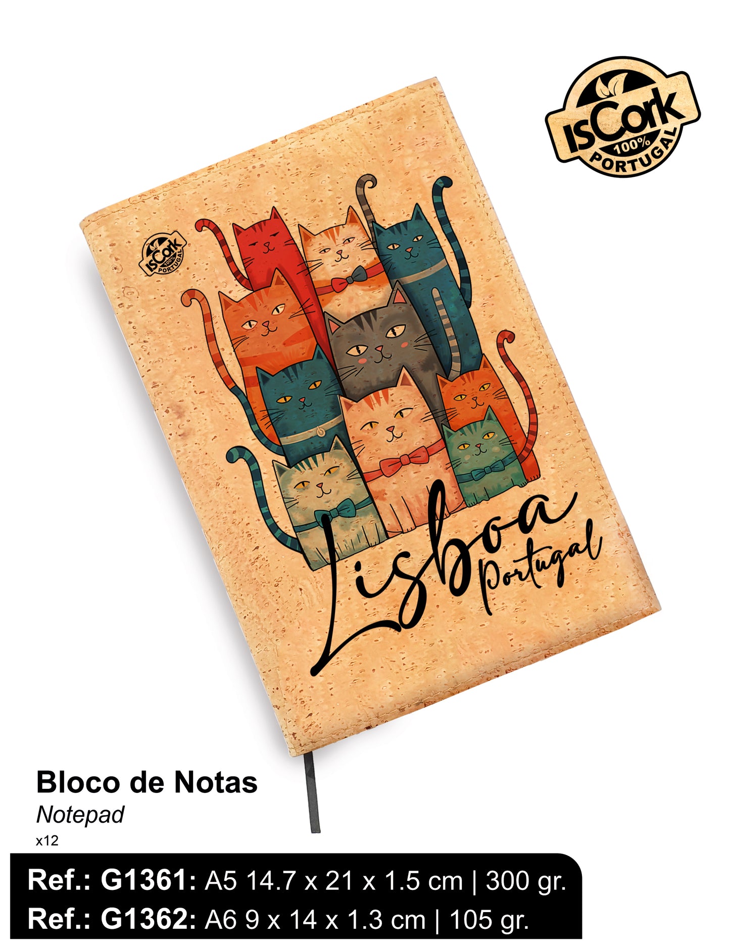 Bloco de Notas Cortiça Lisboa G1062