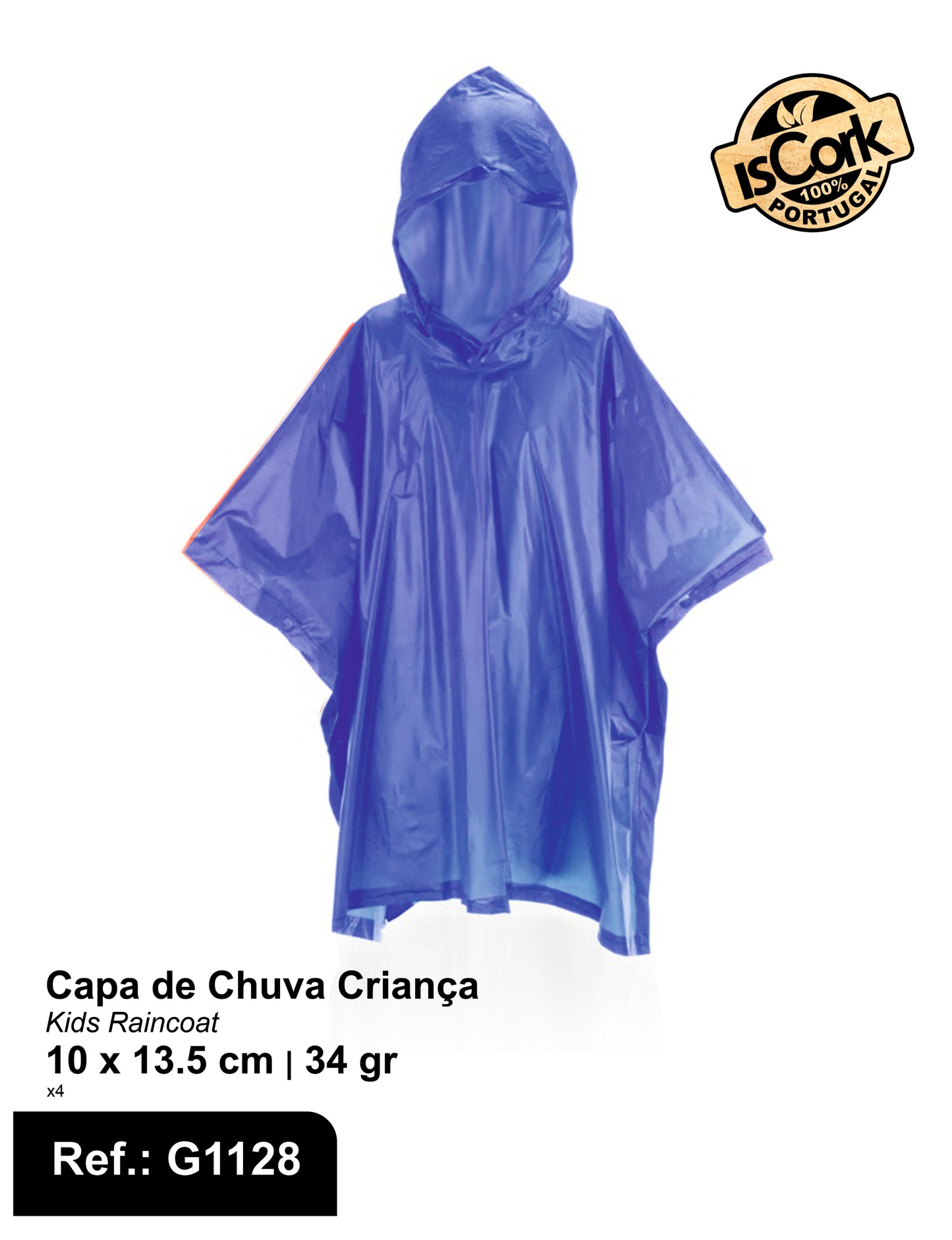 Capa de Chuva Criança Azul
