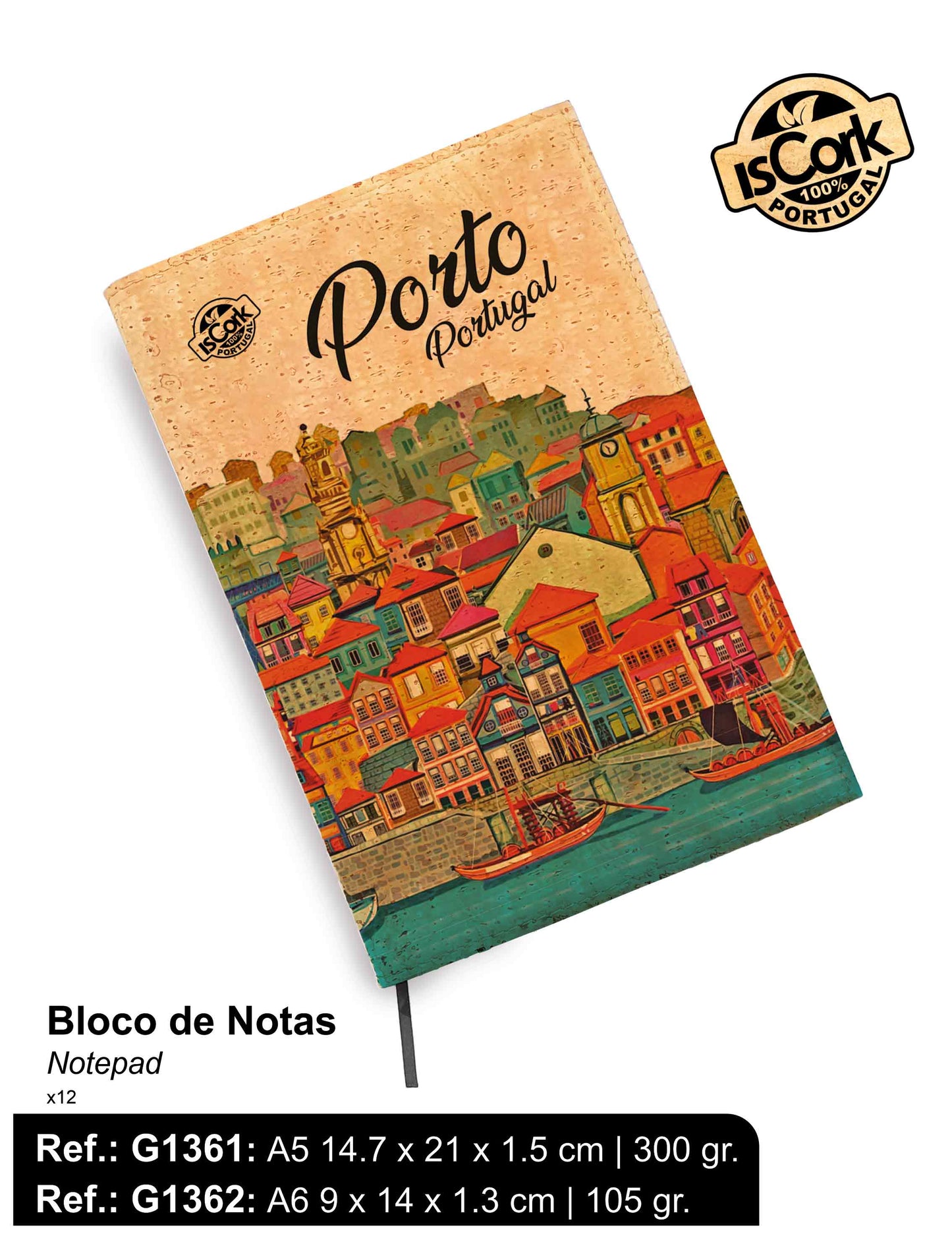 Bloco de Notas Cortiça Porto I-142