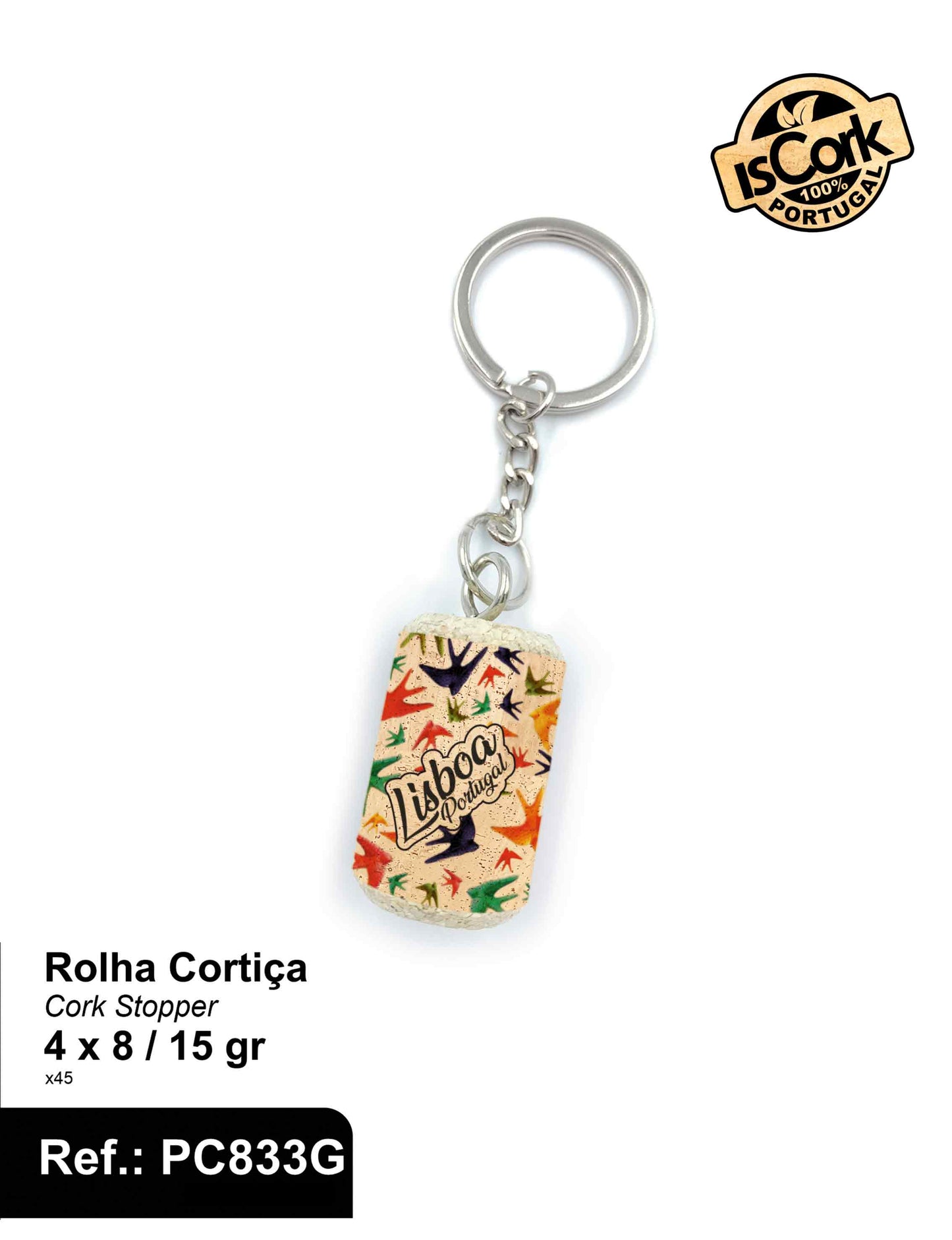 Porta Chave Rolha Cortiça Lisboa G368
