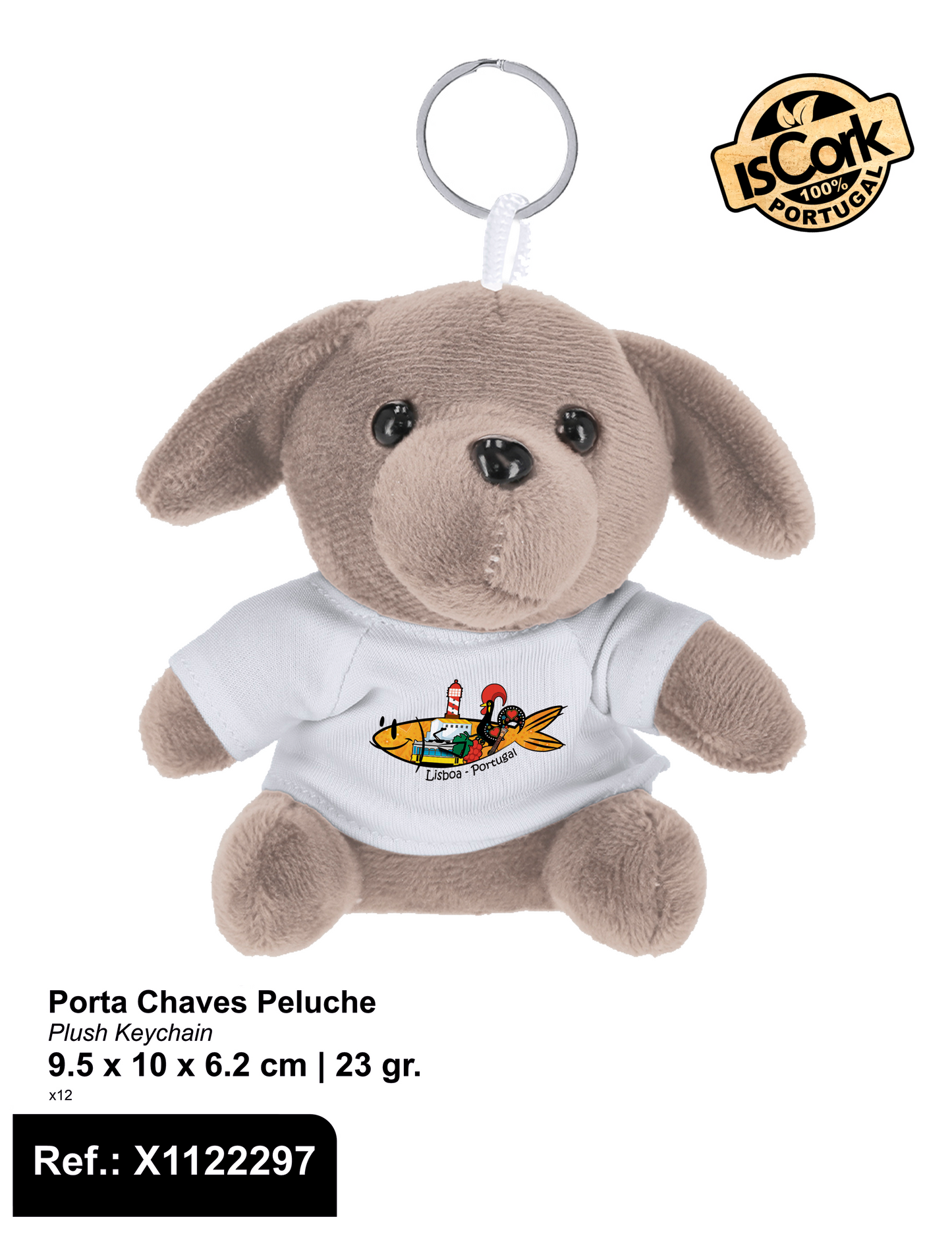 Porta Chaves Cão Peluche Lisboa G906