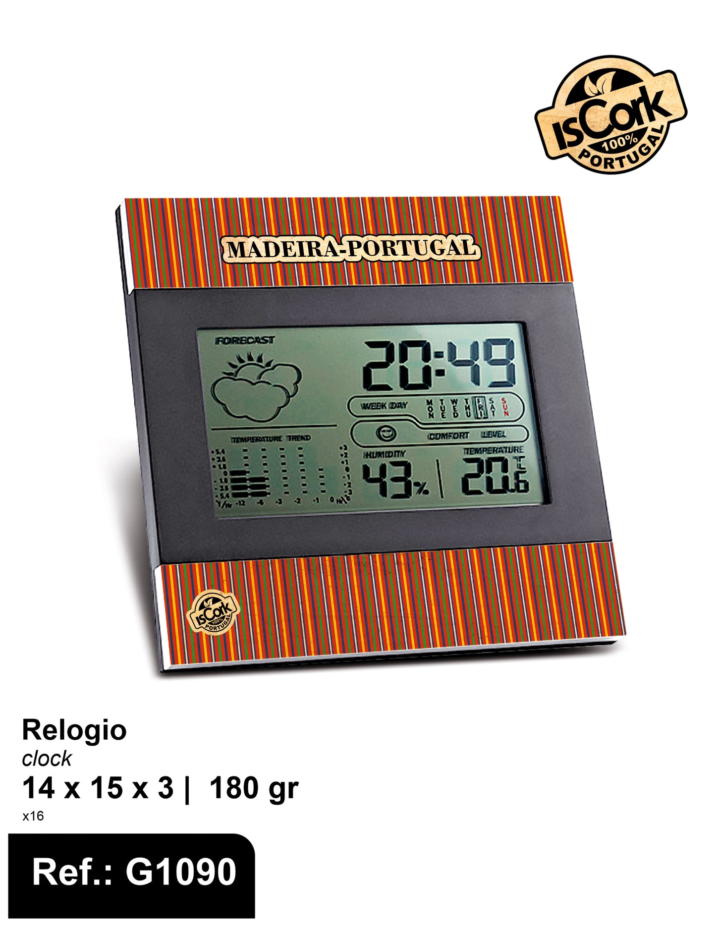 Relógio Madeira I-03
