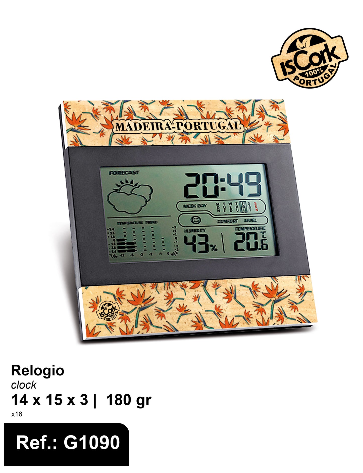 Relógio Madeira I-08