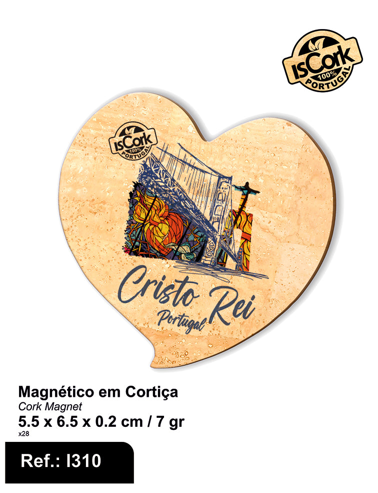 Magnético Coração Cristo Rei I-125