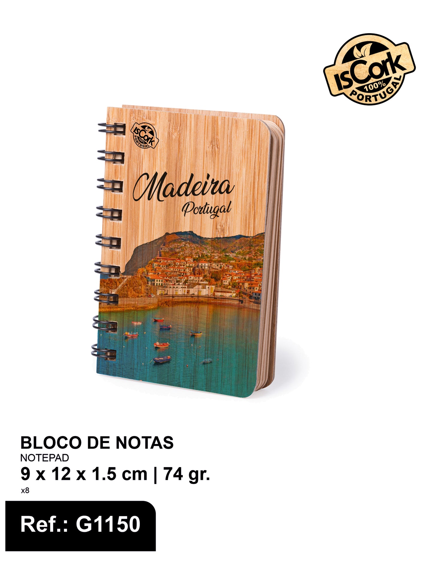 Bloco de Notas Madeira I-132