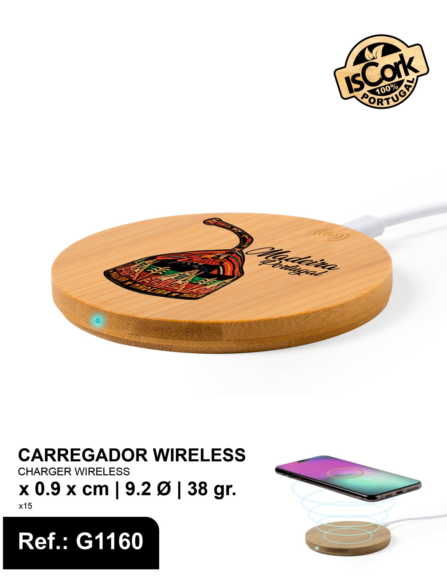 Carregador Wireless Madeira I-13