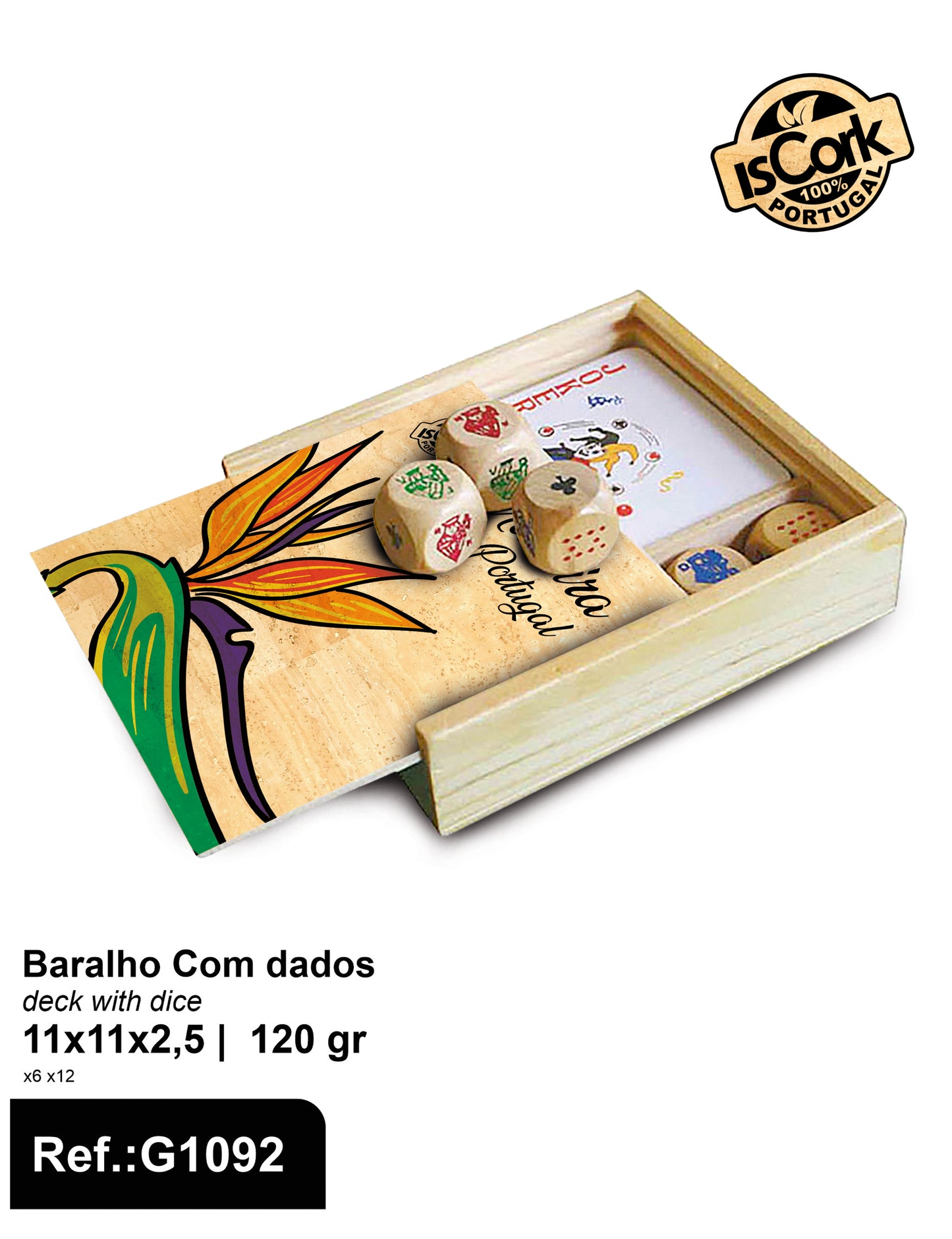 Baralho com dados Madeira I-14