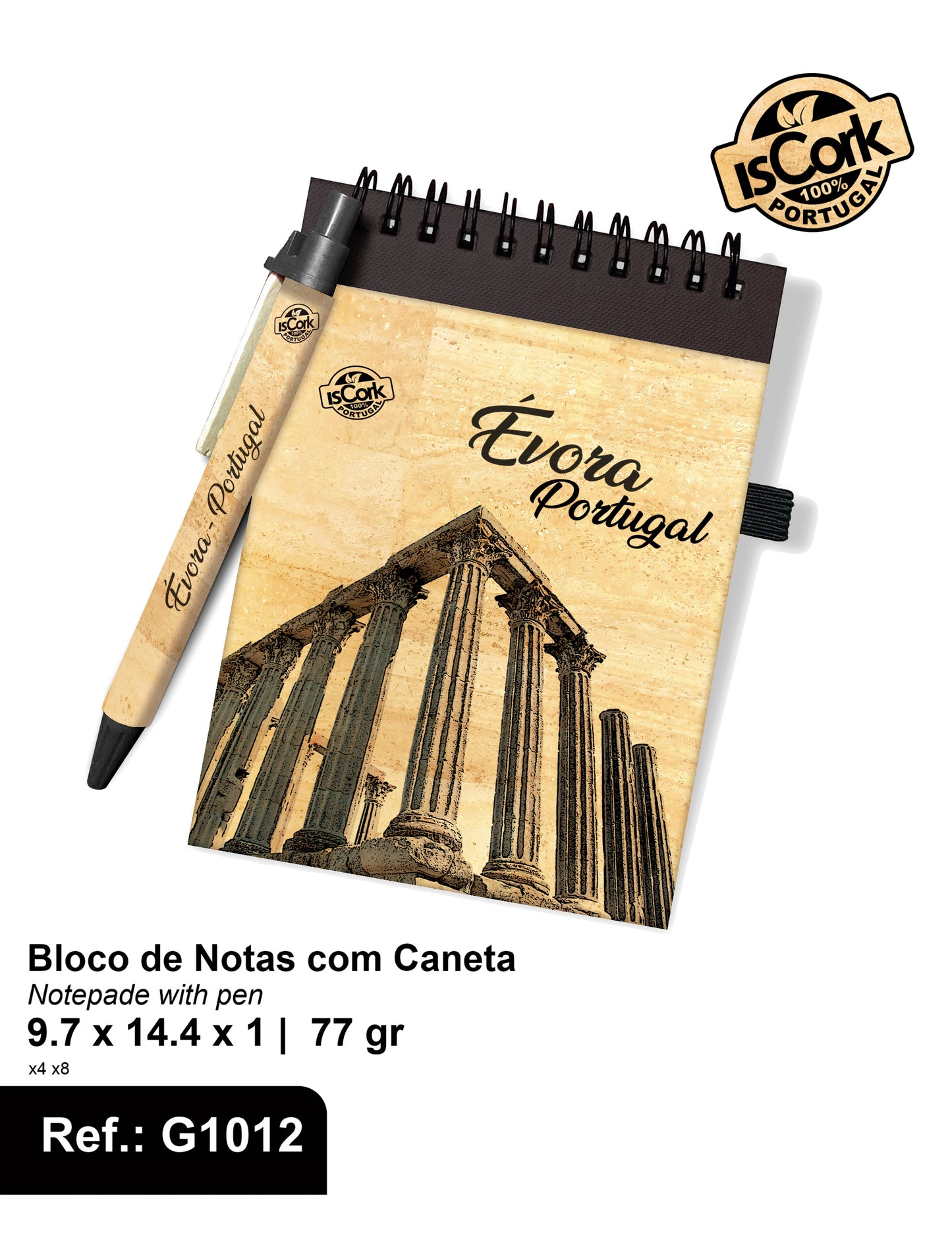 Bloco de Notas com caneta Évora I-22
