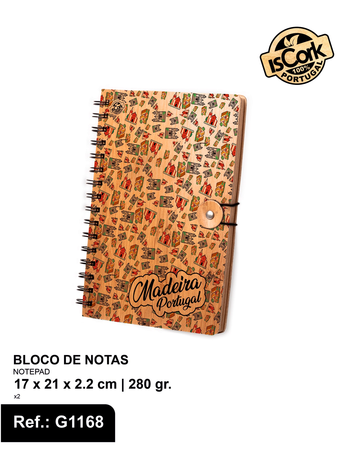 Bloco de Notas Madeira I-245