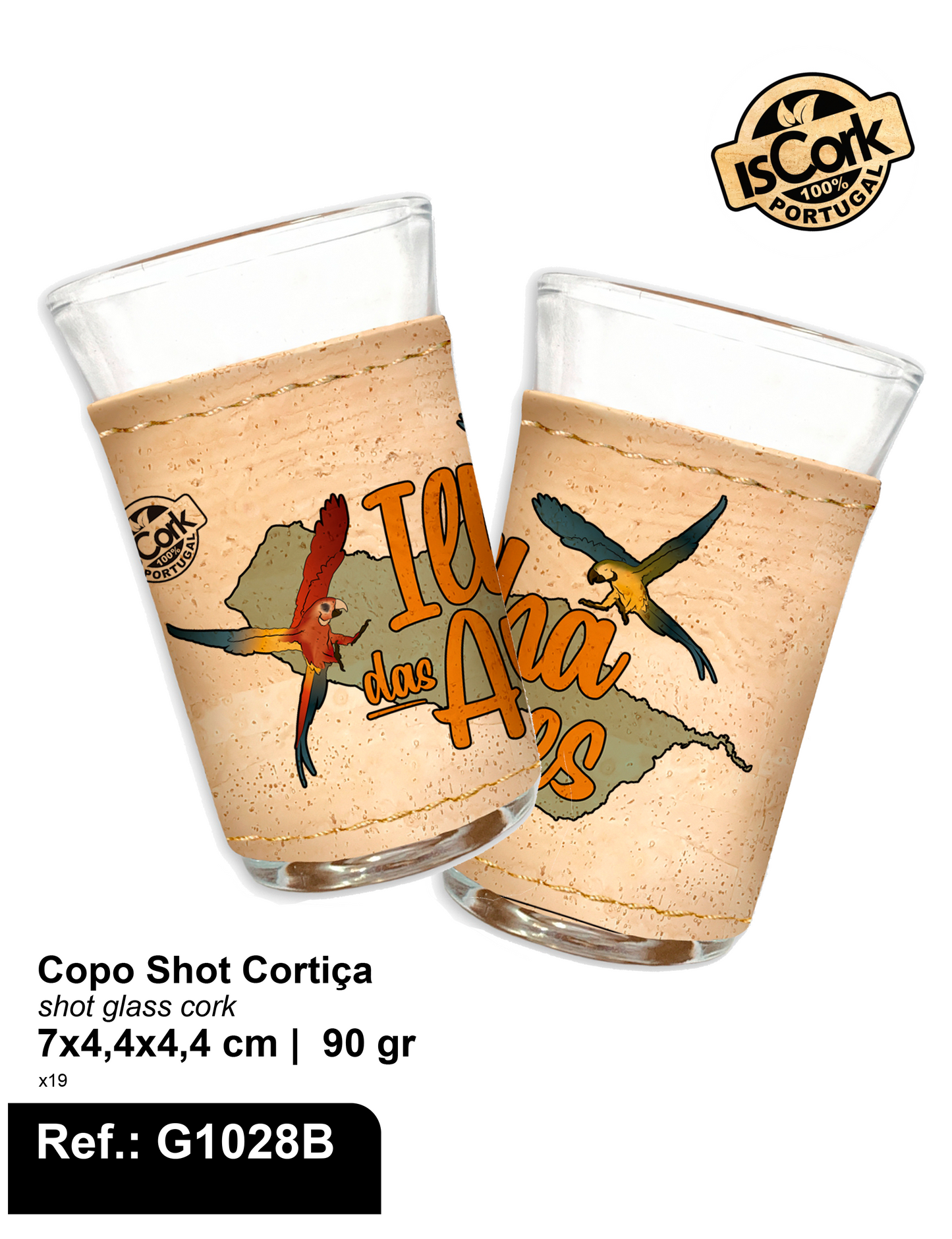 Copo Shot Cortiça Ilha das Aves I-28