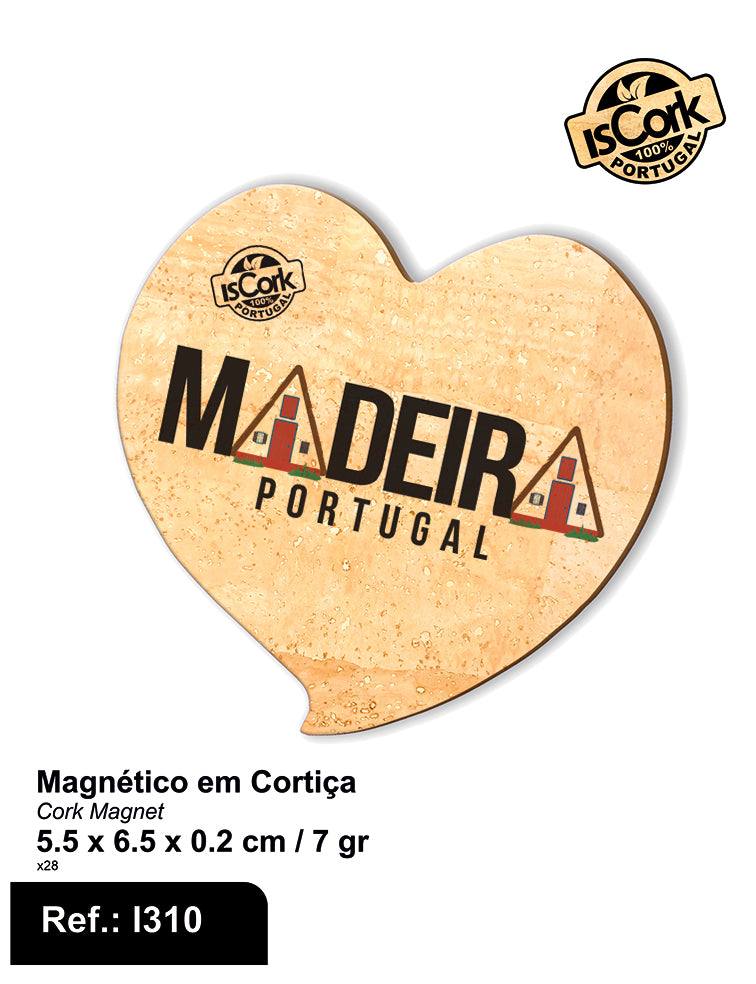 Magnético Coração Madeira I-57