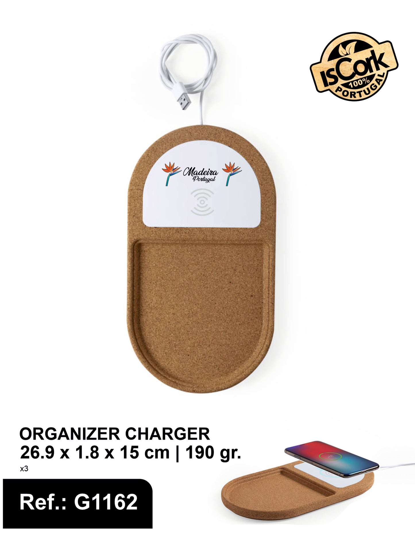 Carregador Organizador Madeira I-58