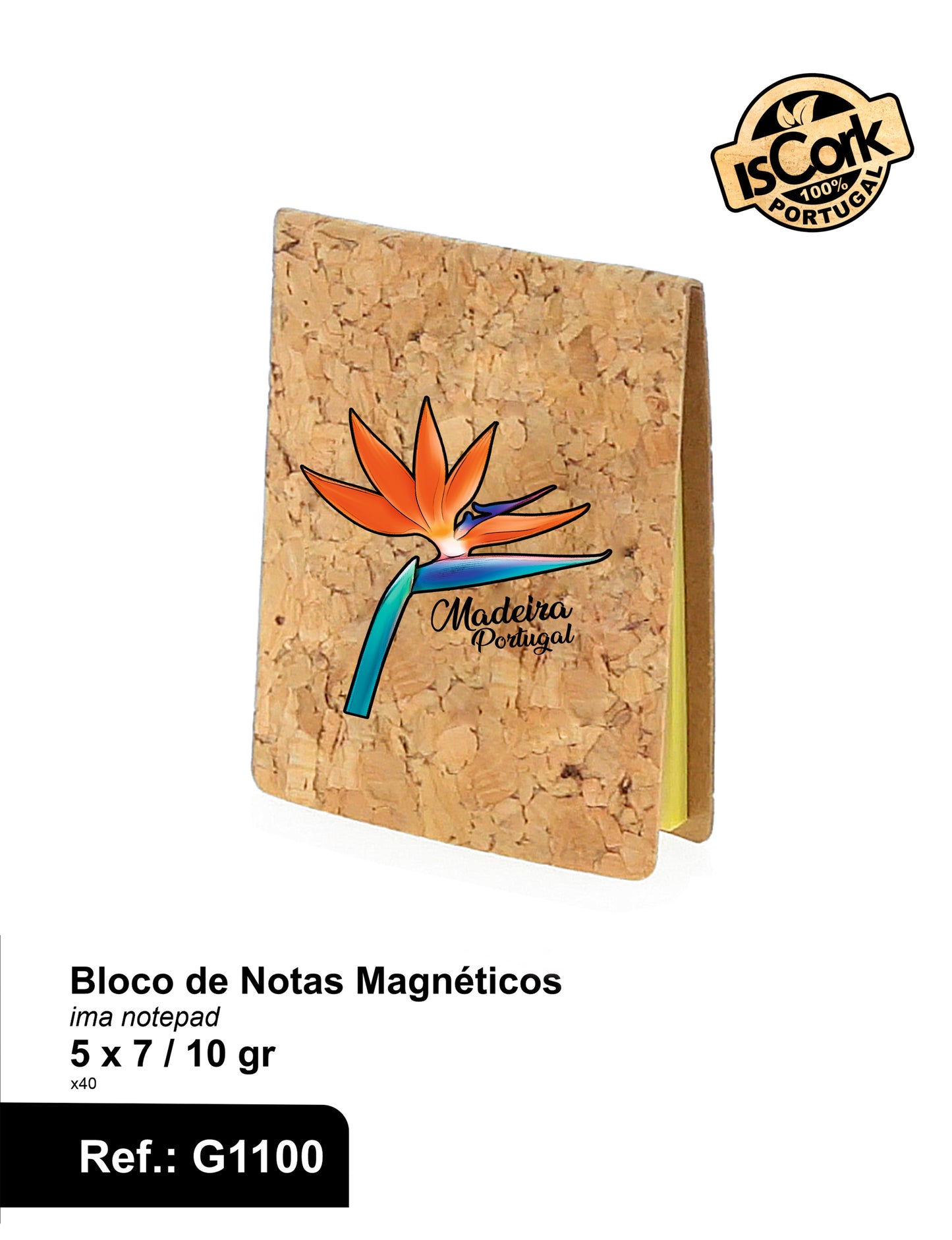 Bloco de Notas Magnético Madeira I-58