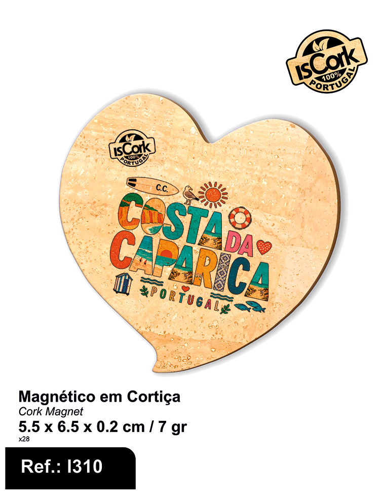 Magnético Coração Costa da Caparica G1110