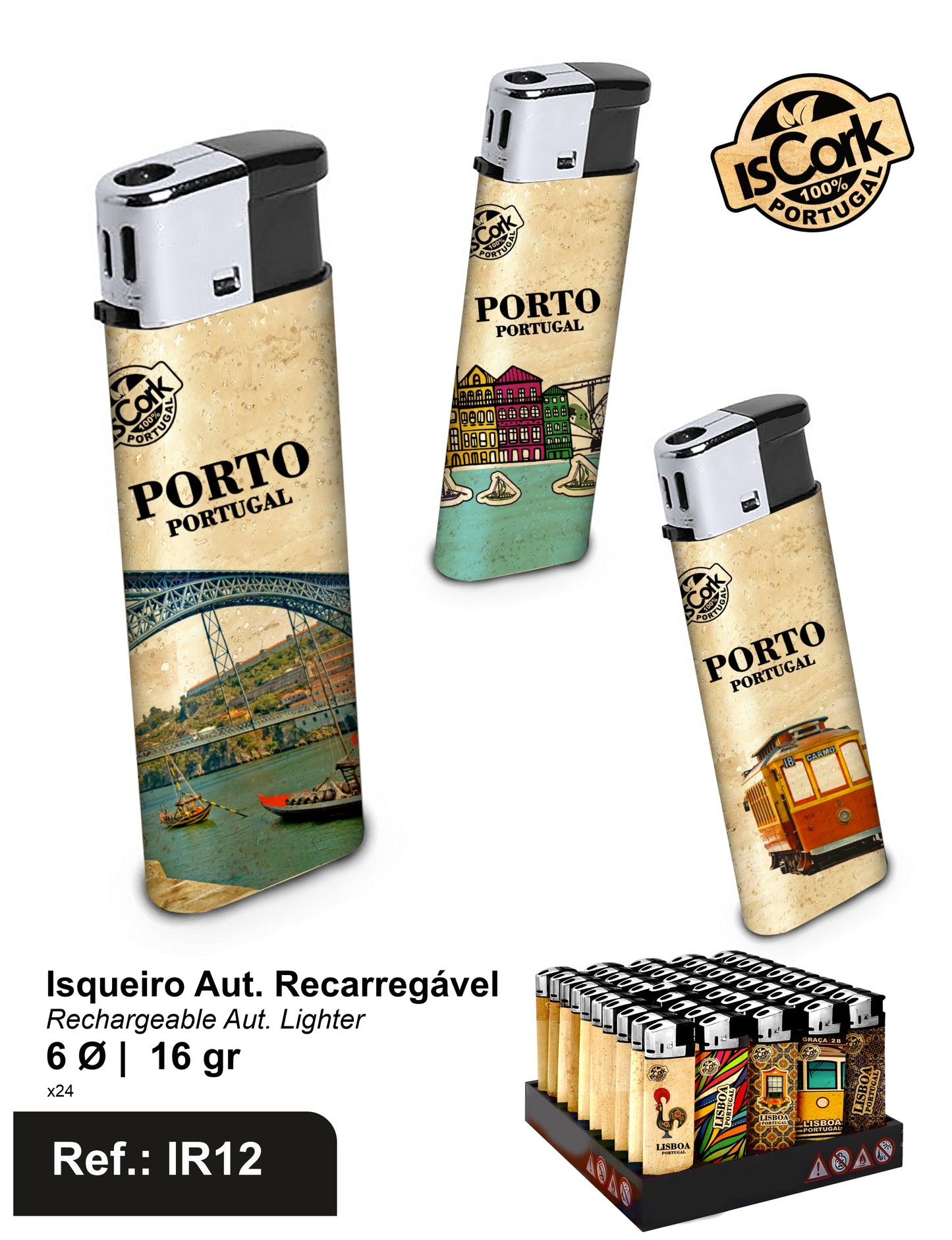 Isqueiro Aut. Recarregável Porto