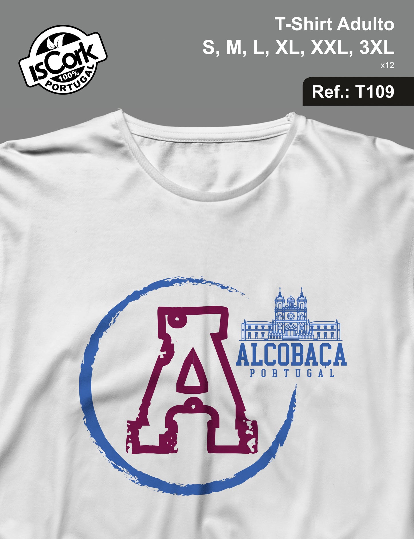 T-Shirt Adulto Alcobaça T608