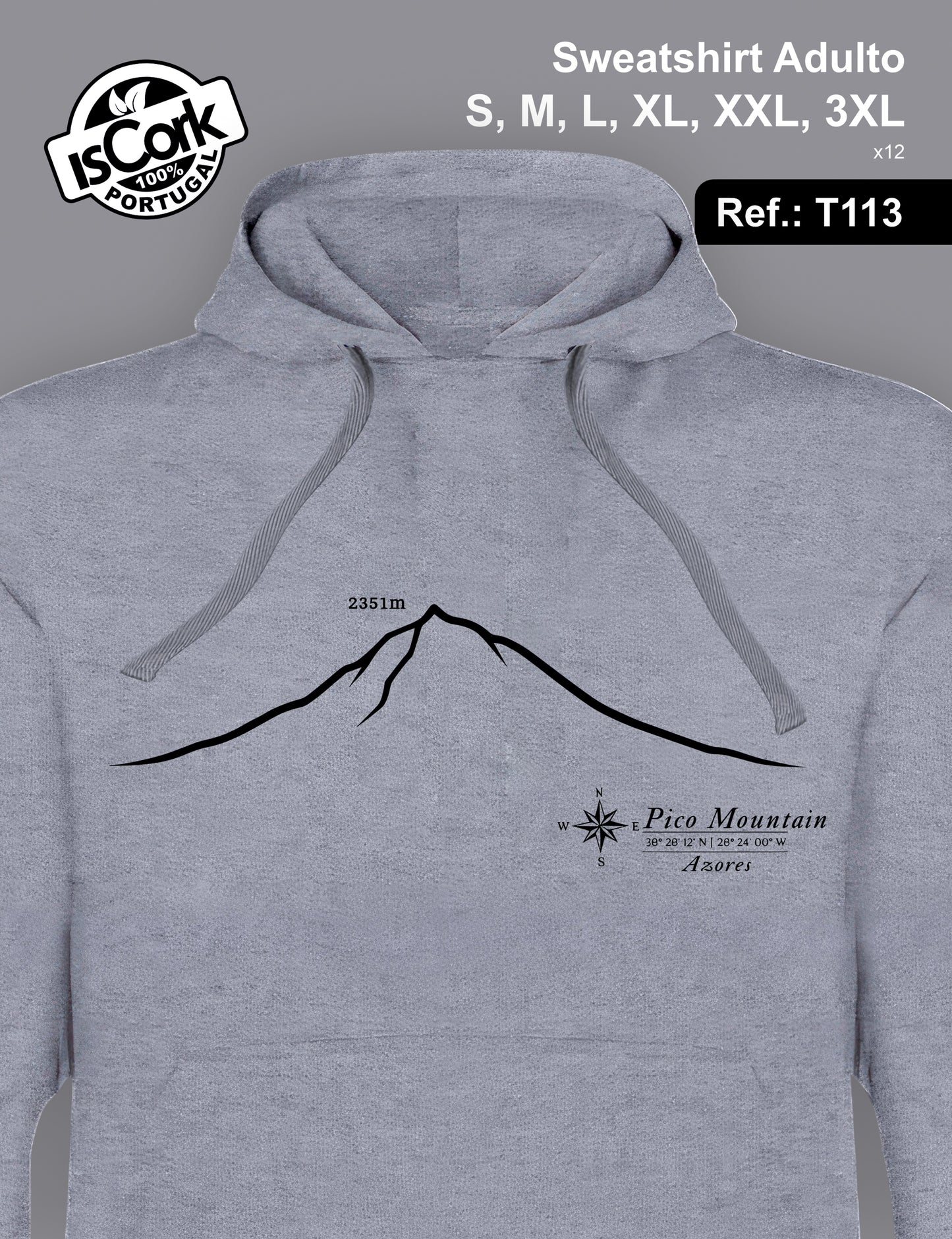 Sweatshirt Adulto Ilha Pico T24