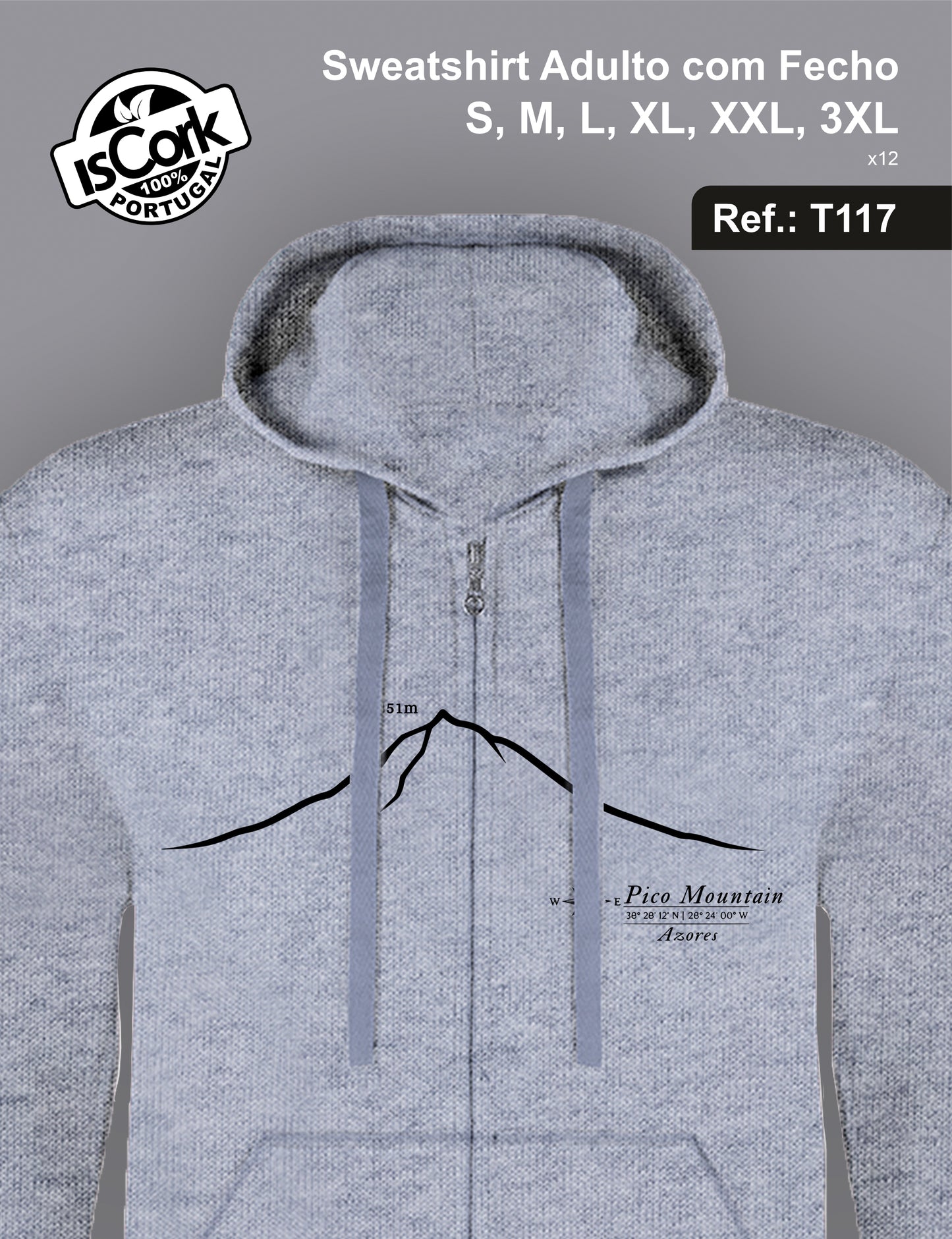 Sweatshirt Adulto Ilha Pico T24
