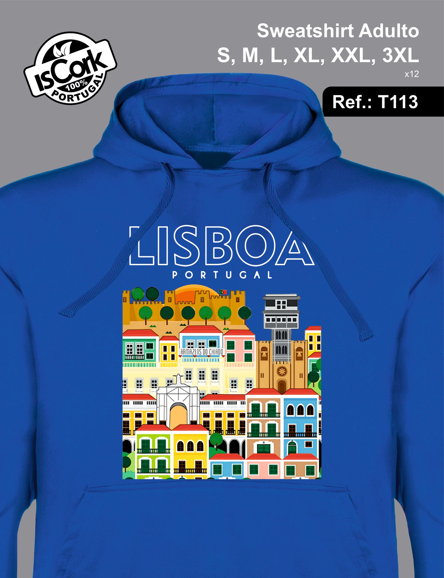 Sweatshirt Adulto Lisboa T124