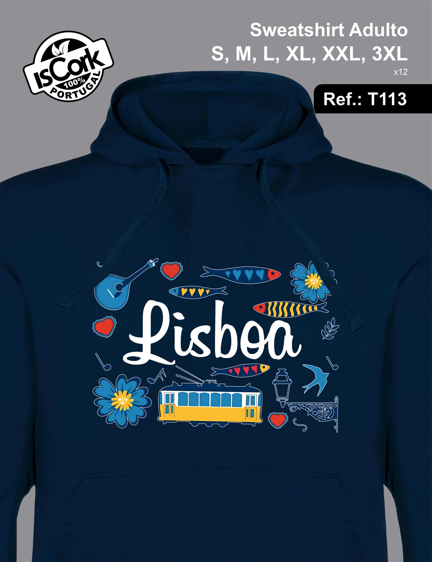 Sweatshirt Adulto Lisboa T38