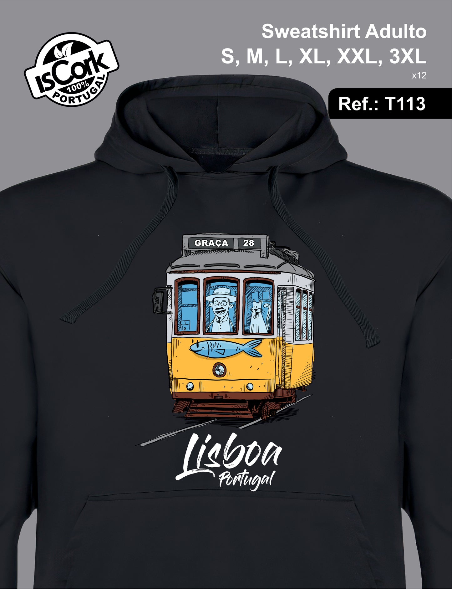 Sweatshirt Adulto Lisboa T572