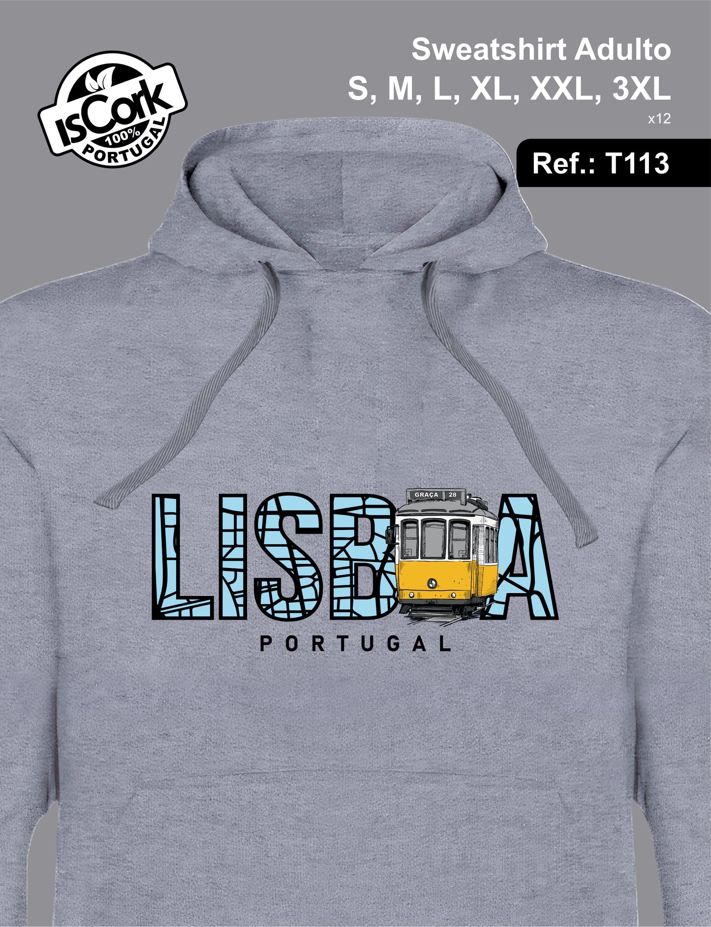 Sweatshirt Adulto Lisboa T609