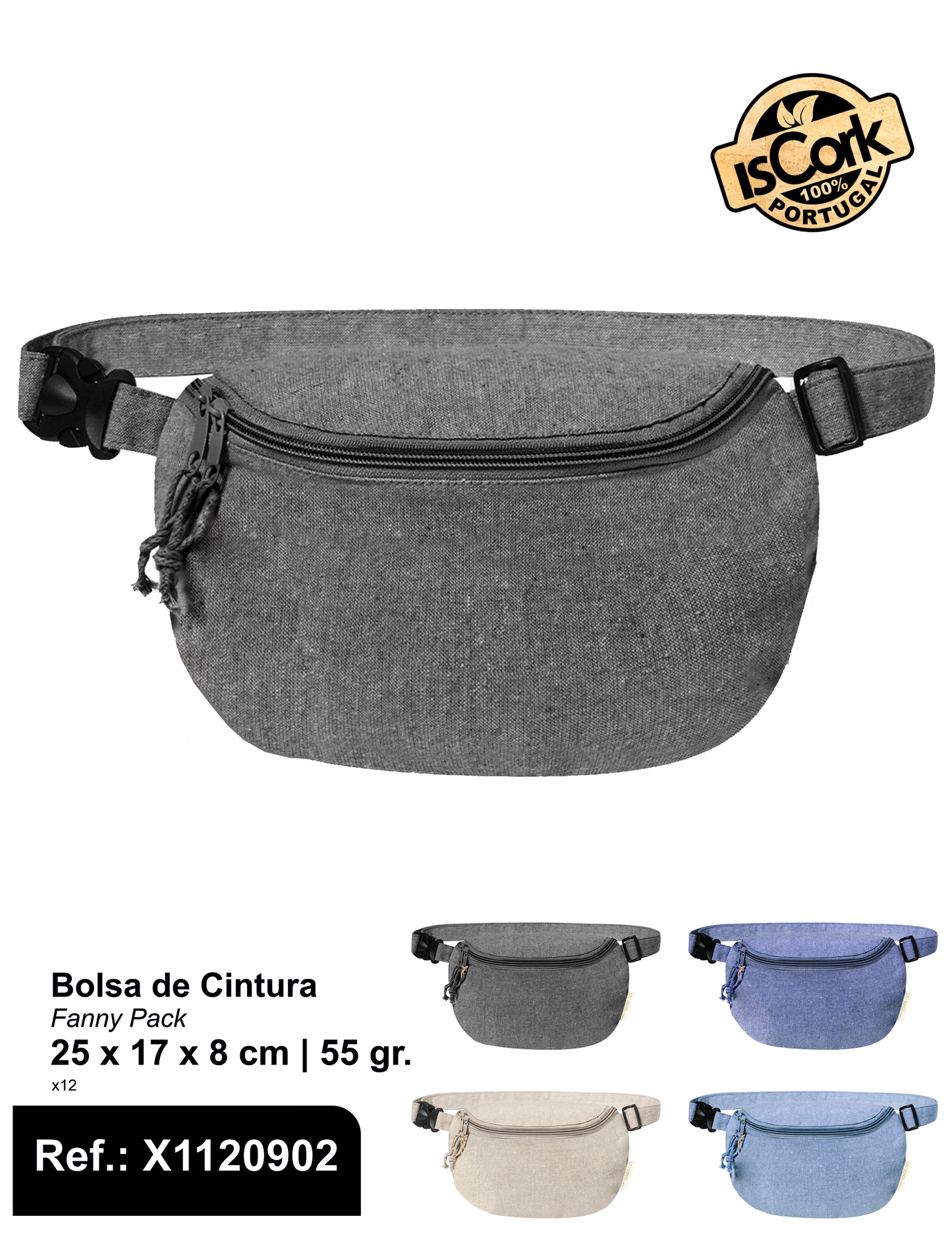 Bolsa de Cintura em Algodão Reciclado