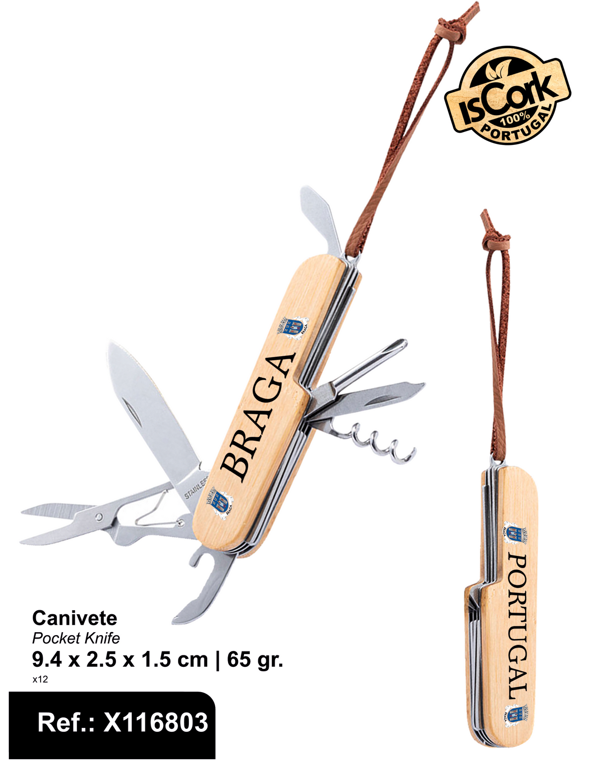 Canivete Multiusos em Bambu Braga I-31