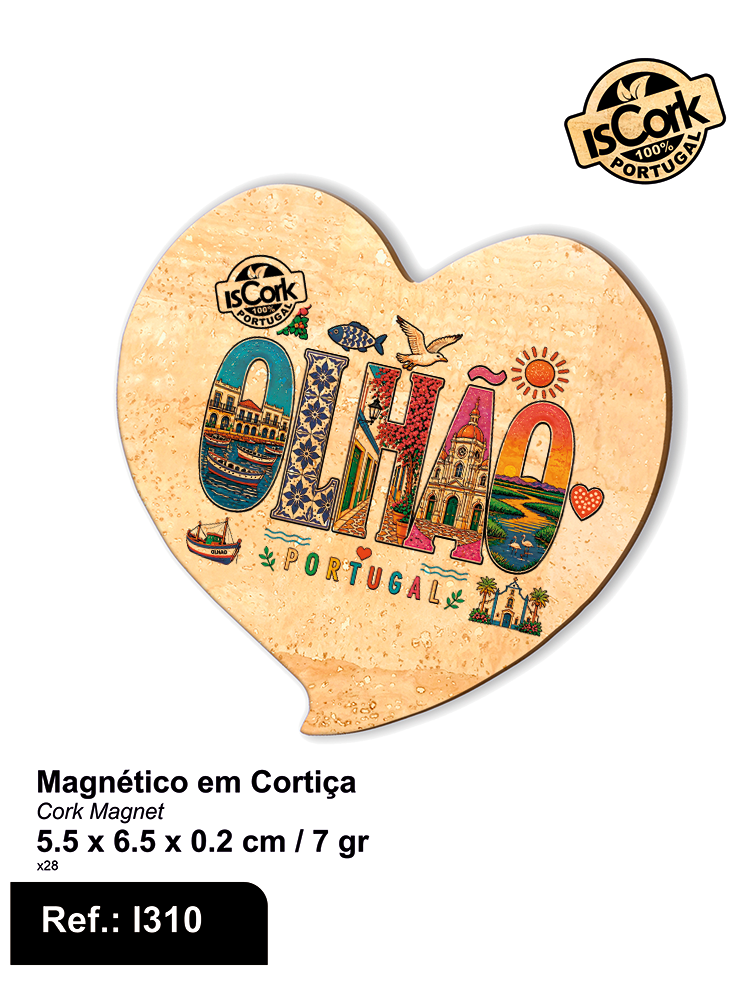 Magnético Coração Olhão G1110