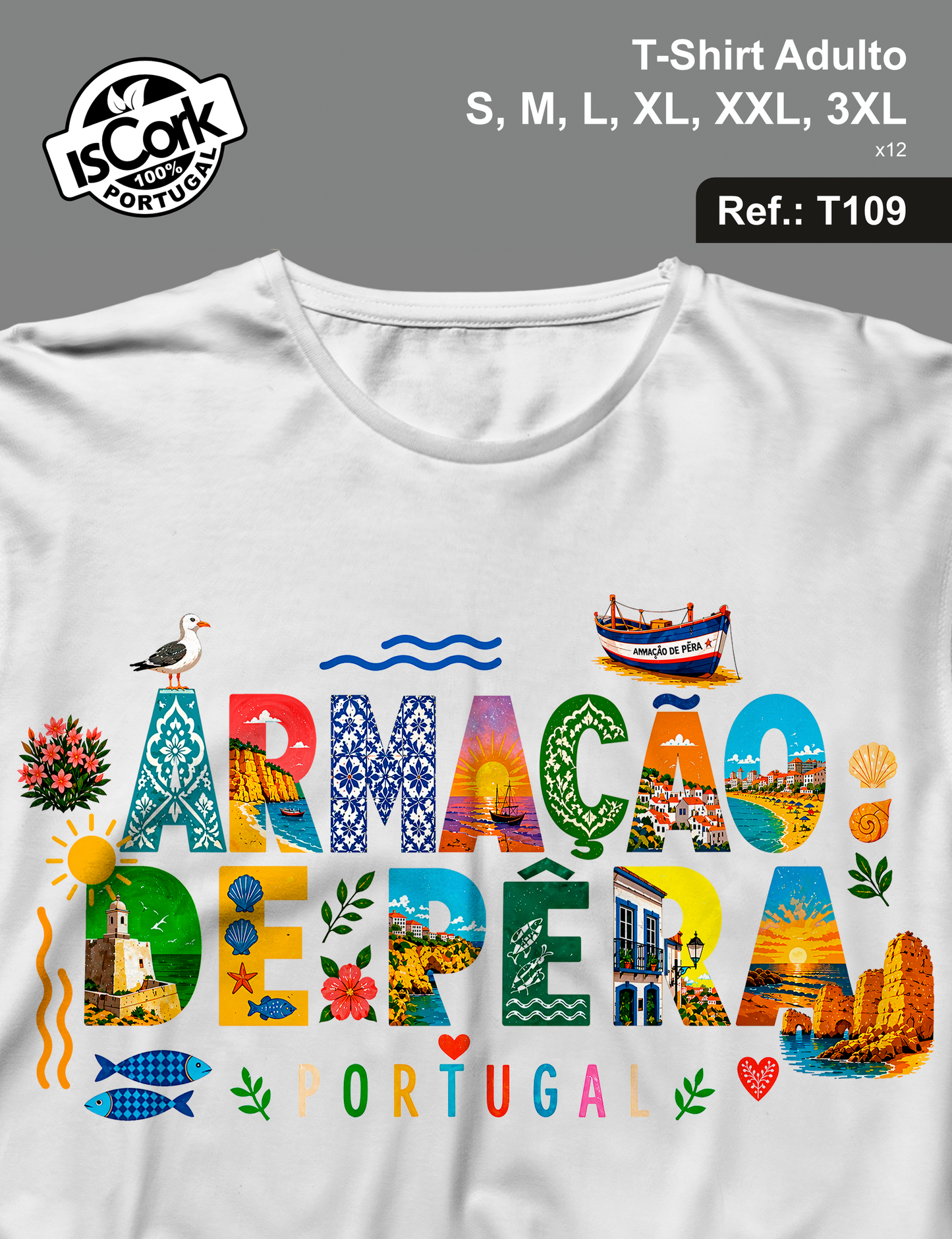 T-Shirt Adulto Armação de Pêra G1110