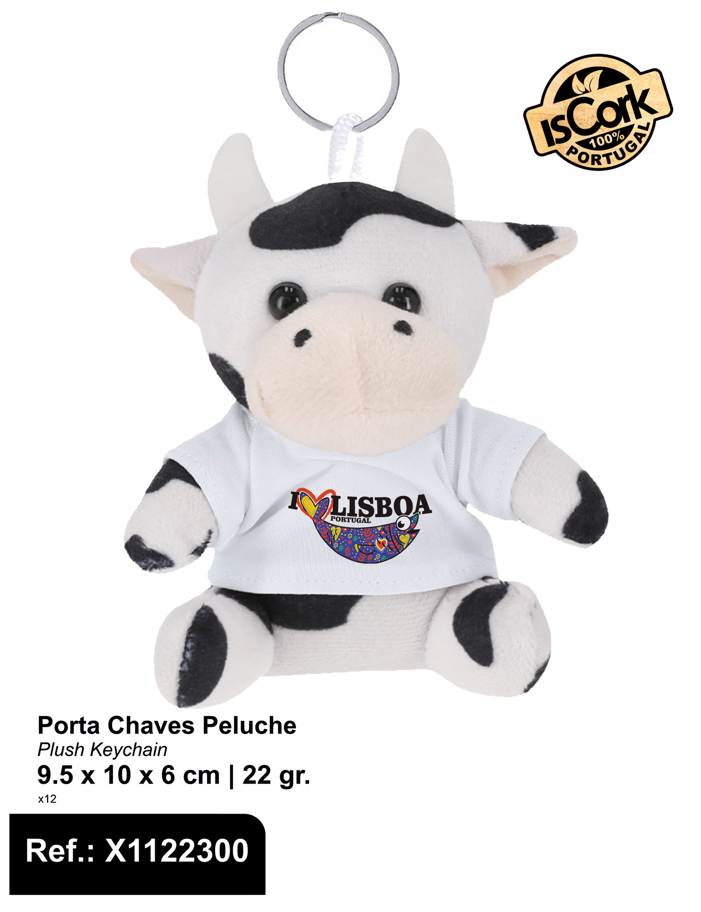 Porta Chaves Vaquinha Peluche Lisboa G903