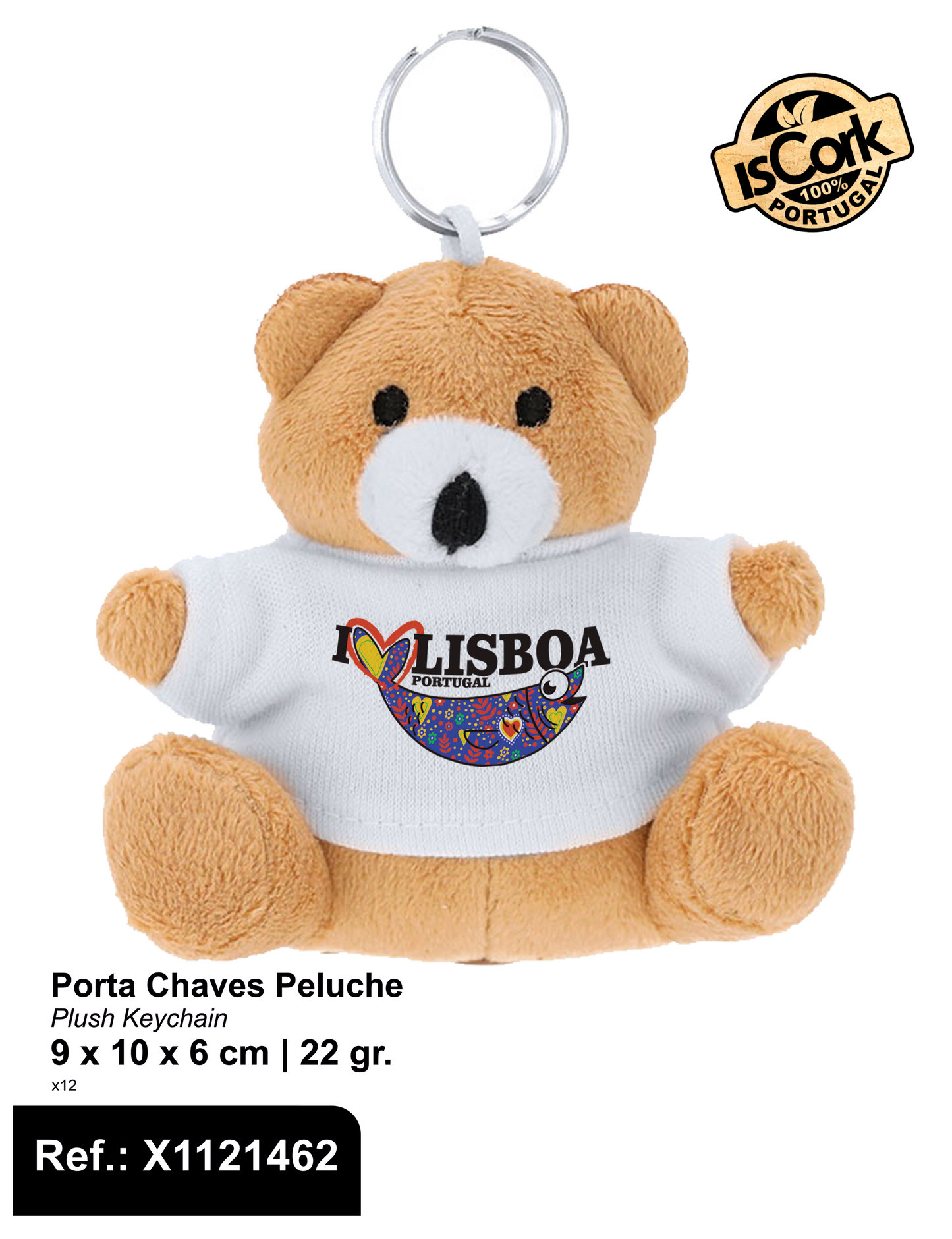 Porta Chaves Ursinho Peluche Lisboa G903