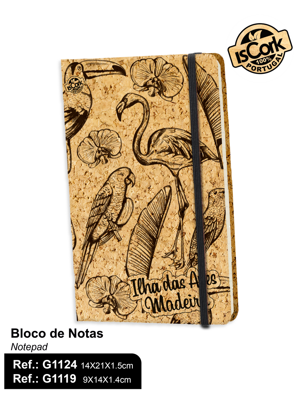 Bloco de Notas Cortiça Ilha das Aves I-17