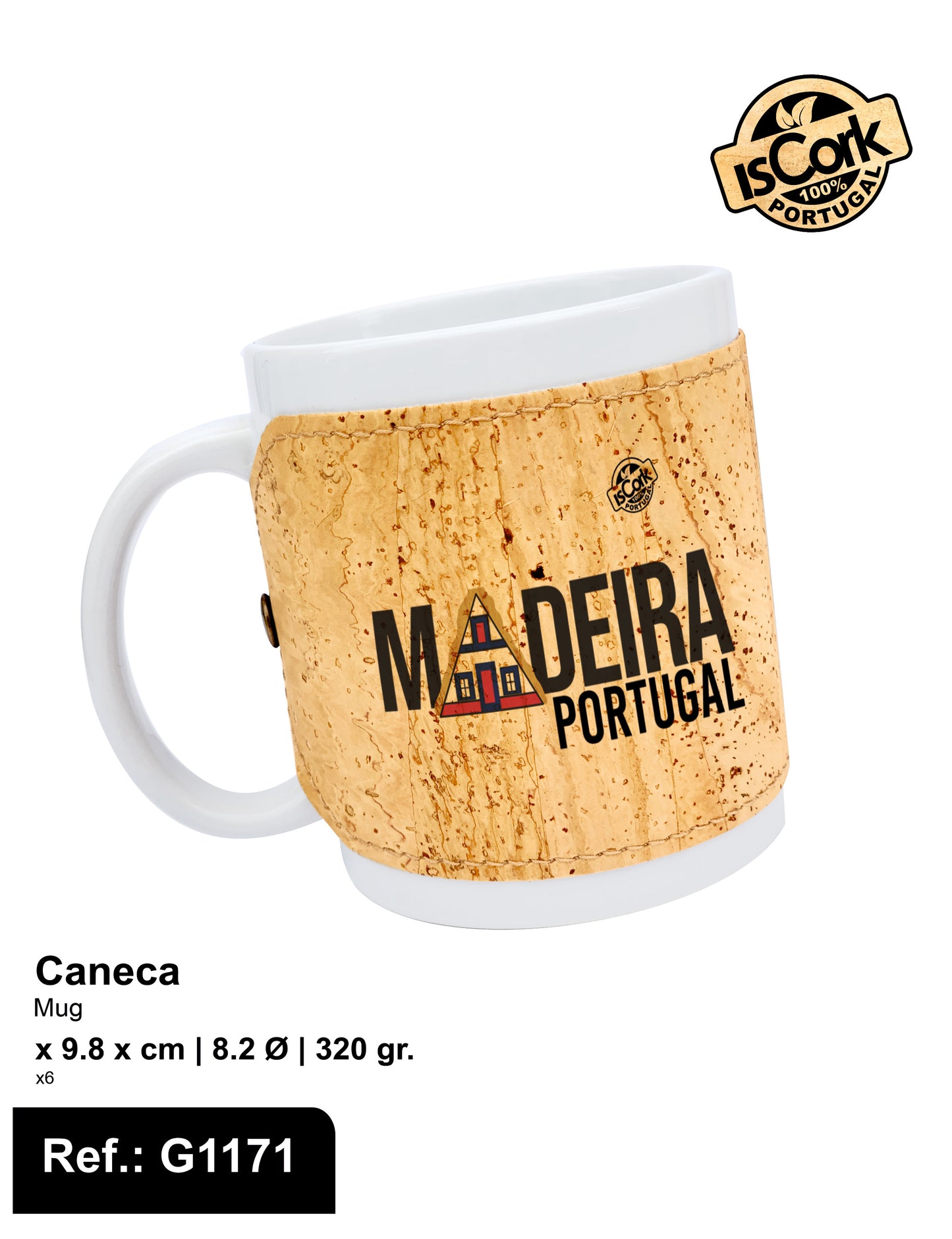 Caneca Cortiça Madeira I-610