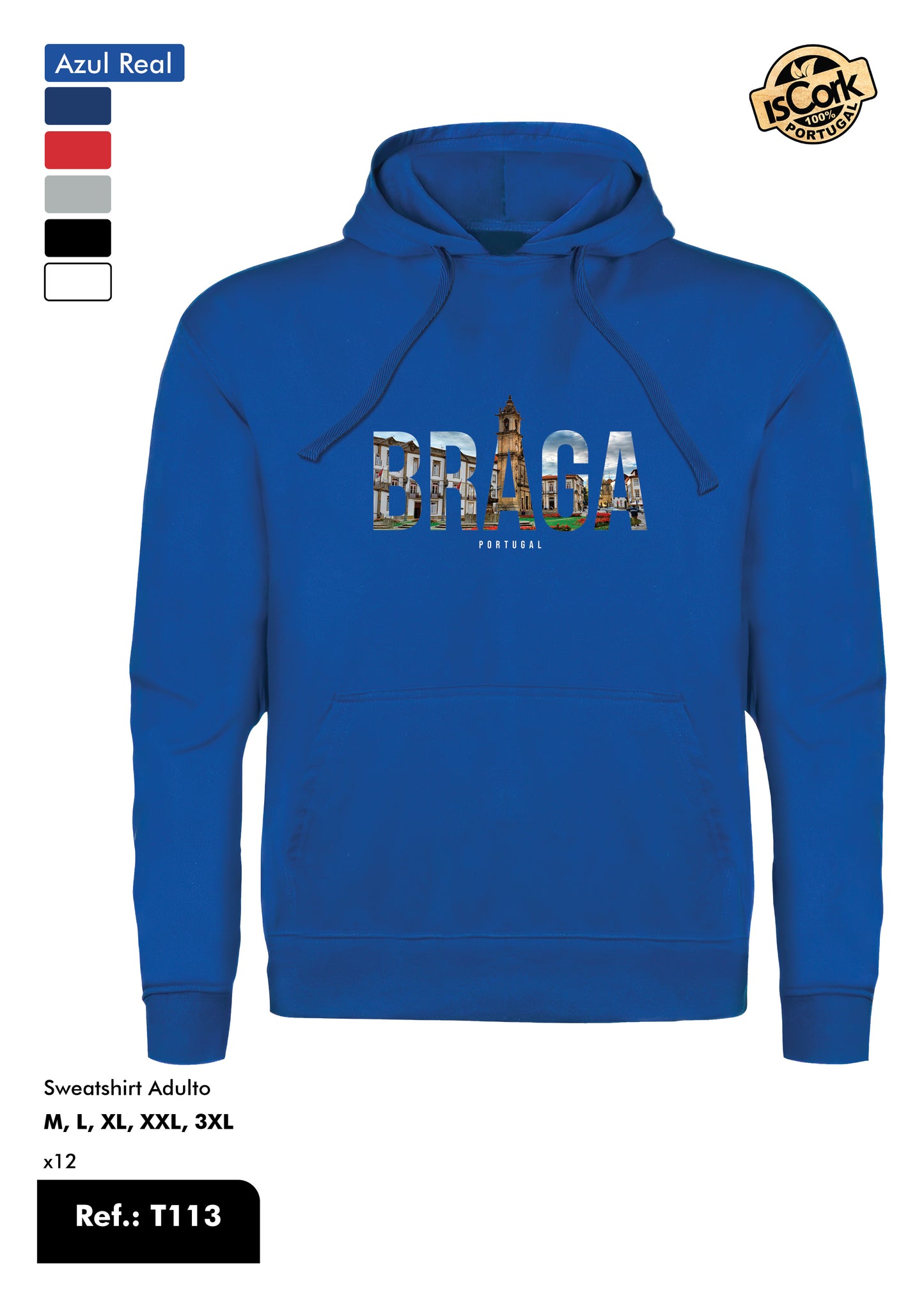 Sweatshirt Adulto - Ref. T113  - Padrão T40 - Braga