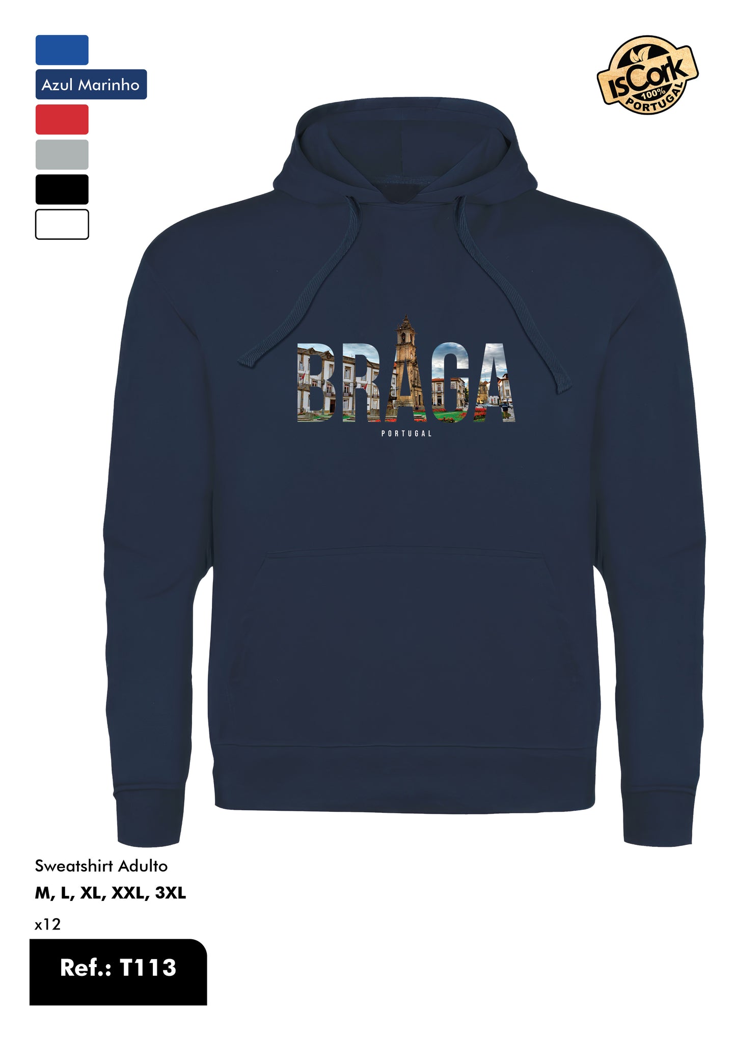 Sweatshirt Adulto - Ref. T113  - Padrão T40 - Braga